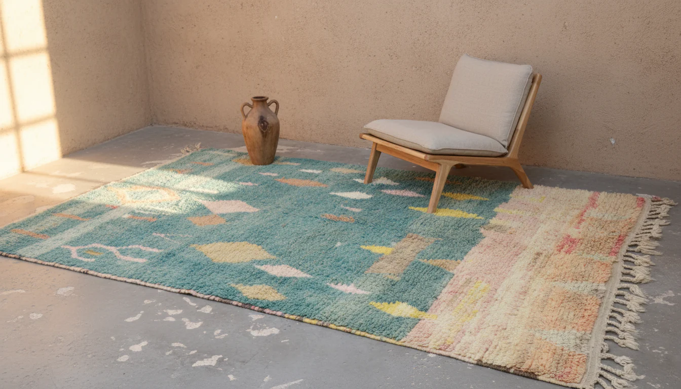Large Azilal Rug 285×200 – Handmade Pastel Berber Carpet, GO-988 - Image 2