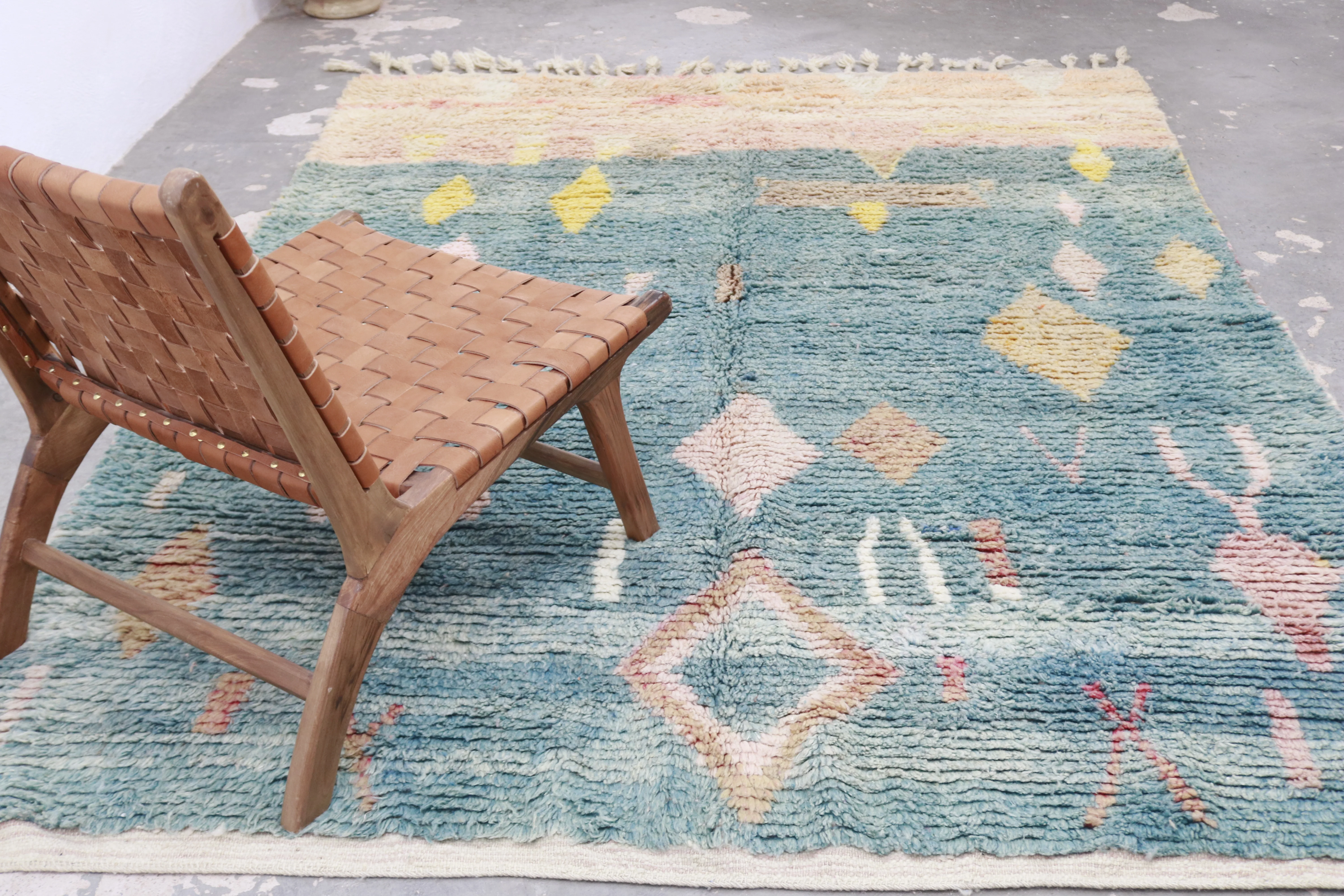 Large Azilal Rug 285×200 – Handmade Pastel Berber Carpet, GO-988 - Image 6