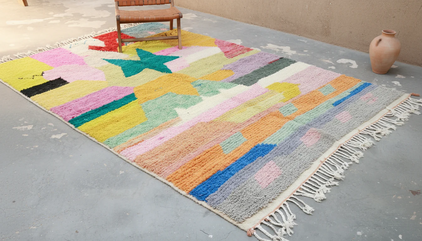 Large Azilal Rug 285×205 – Multicolor Pastel, GO-951 - Image 2