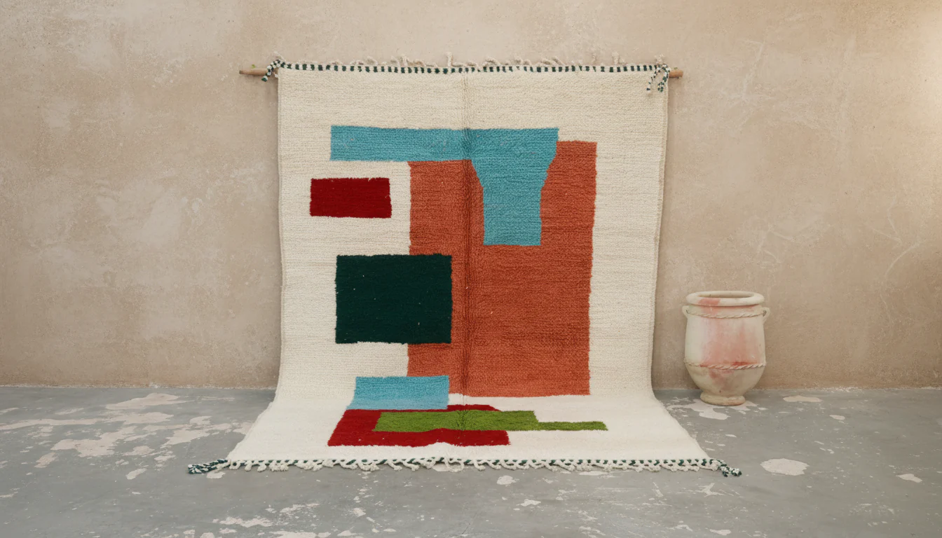 Large Azilal Rug 295×210 – Contemporary Berber Abstract Composition, GO-965