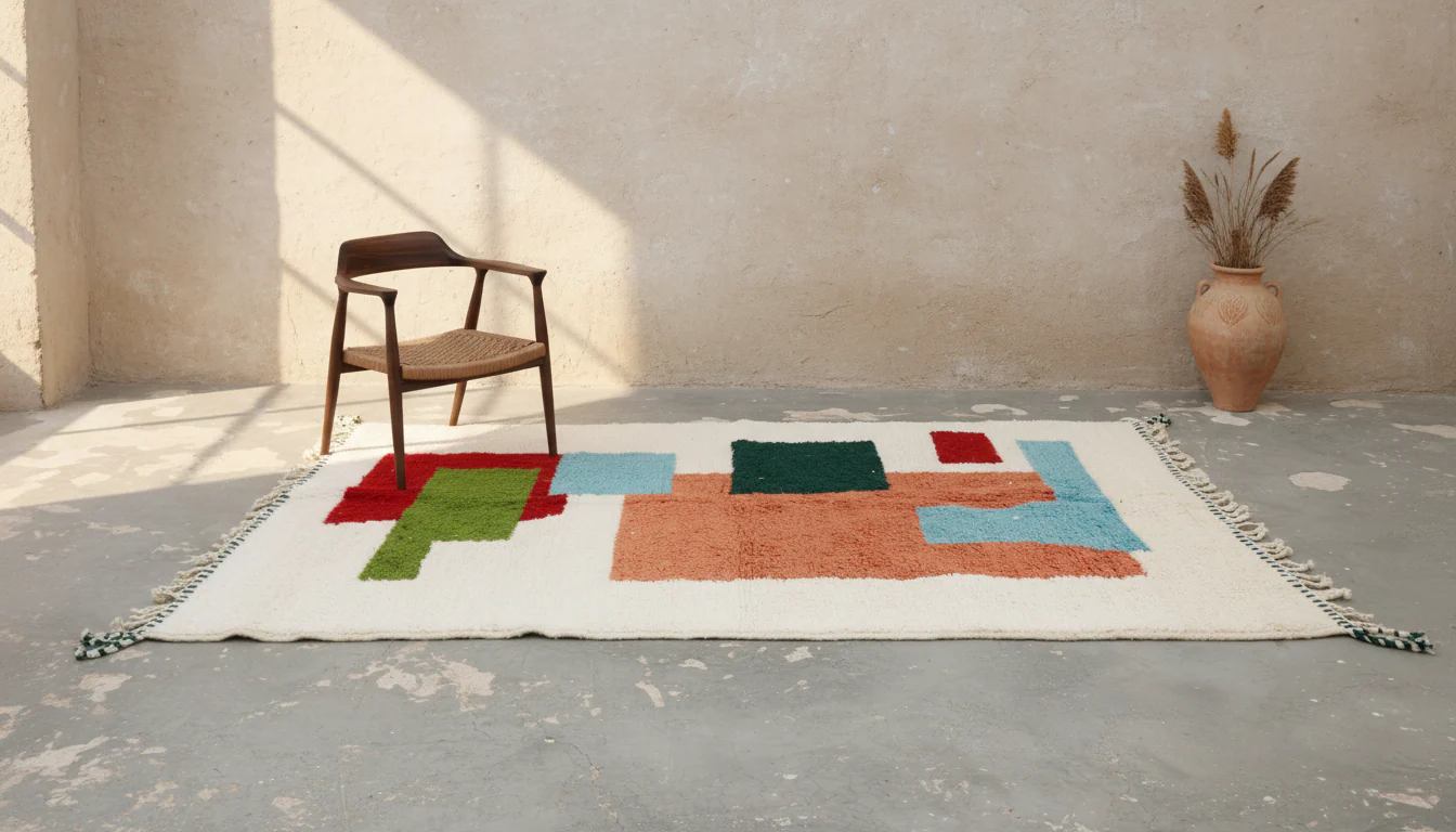 Large Azilal Rug 295×210 – Contemporary Berber Abstract Composition, GO-965 - Image 8