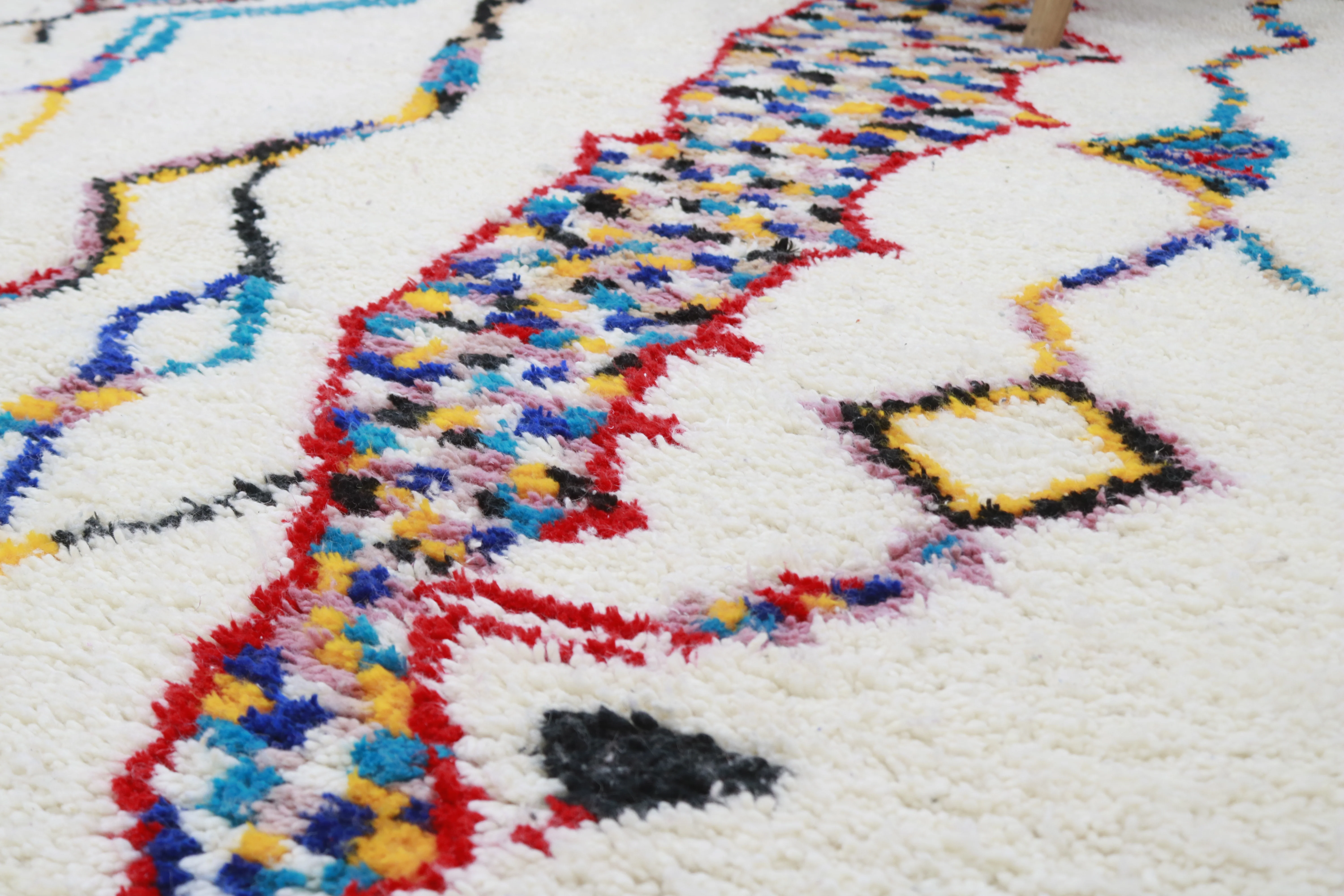 Large Azilal Rug 300×200 cm – Ivory Multicolor Abstract, GO-957 - Image 6