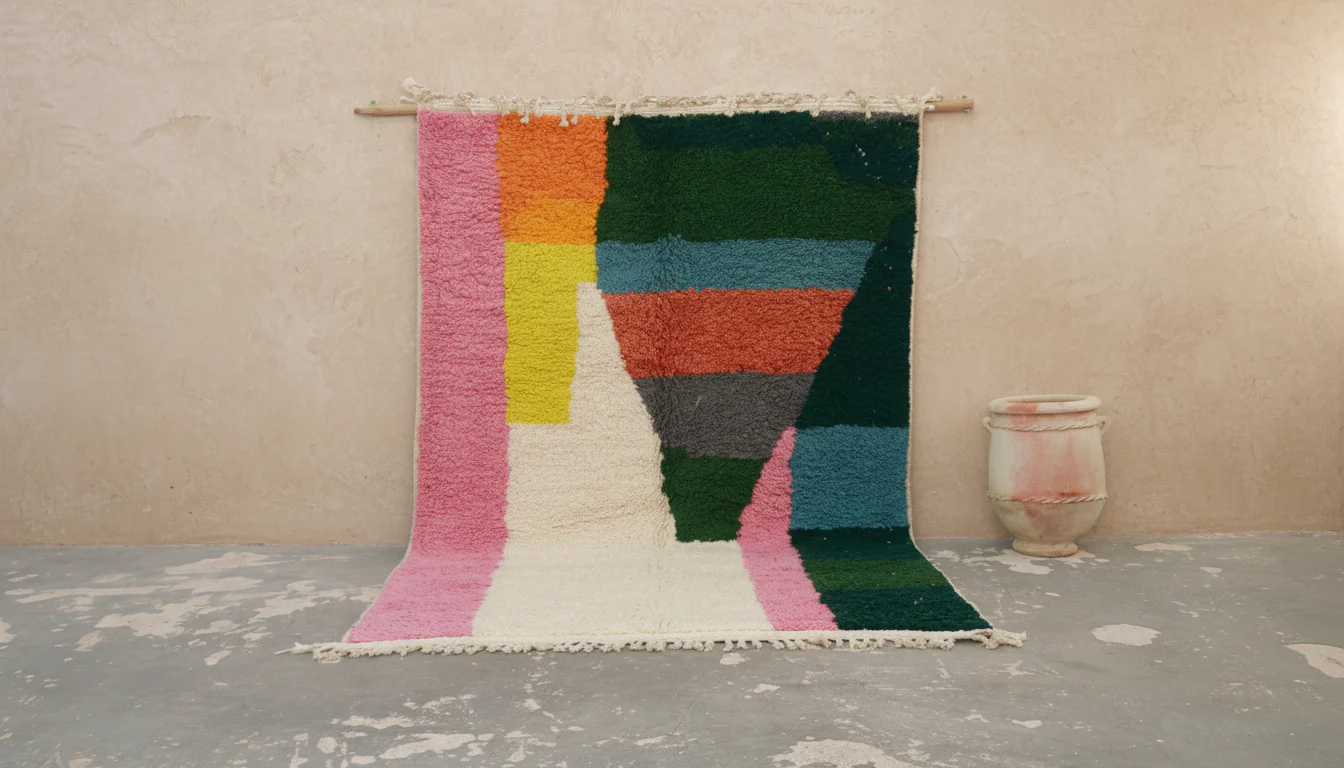 Large Azilal Rug 305×200 cm – Colorful & Abstract Geometric Design, GO-967