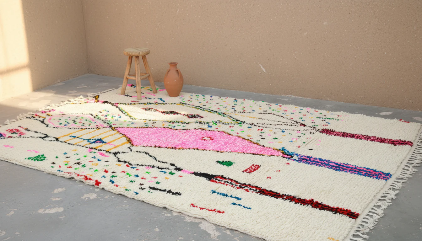 Large Azilal Rug 310×200 cm – Ivory, Pink & Multicolor, GO-956 - Image 2