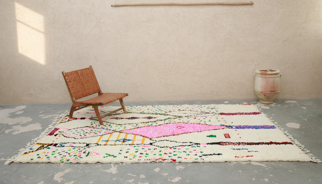 Large Azilal Rug 310×200 cm – Ivory, Pink & Multicolor, GO-956 - Image 6