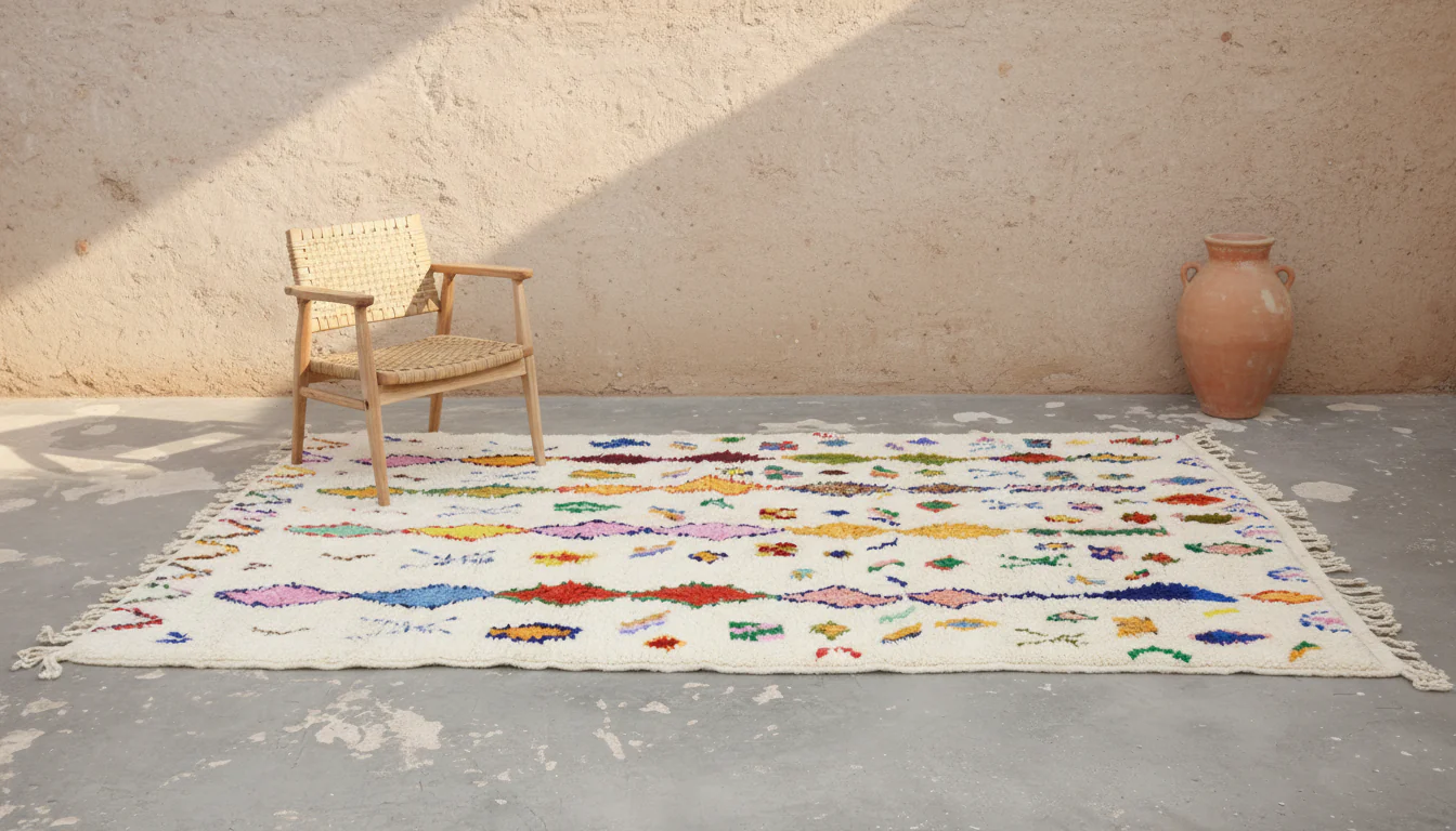 Large Azilal Rug 315×210 cm – Ivory Multicolor Geometric, GO-959 - Image 2