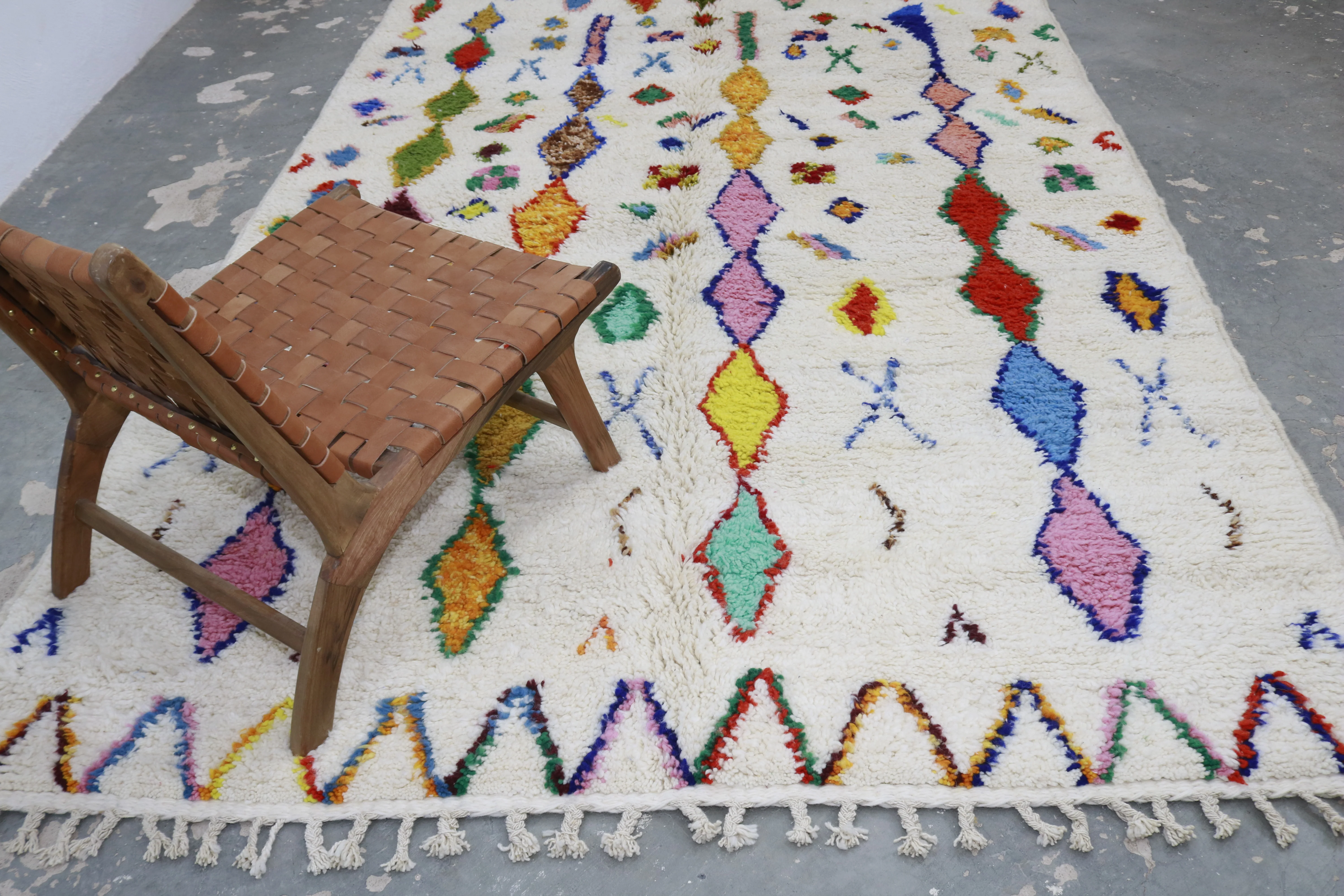Large Azilal Rug 315×210 cm – Ivory Multicolor Geometric, GO-959 - Image 7