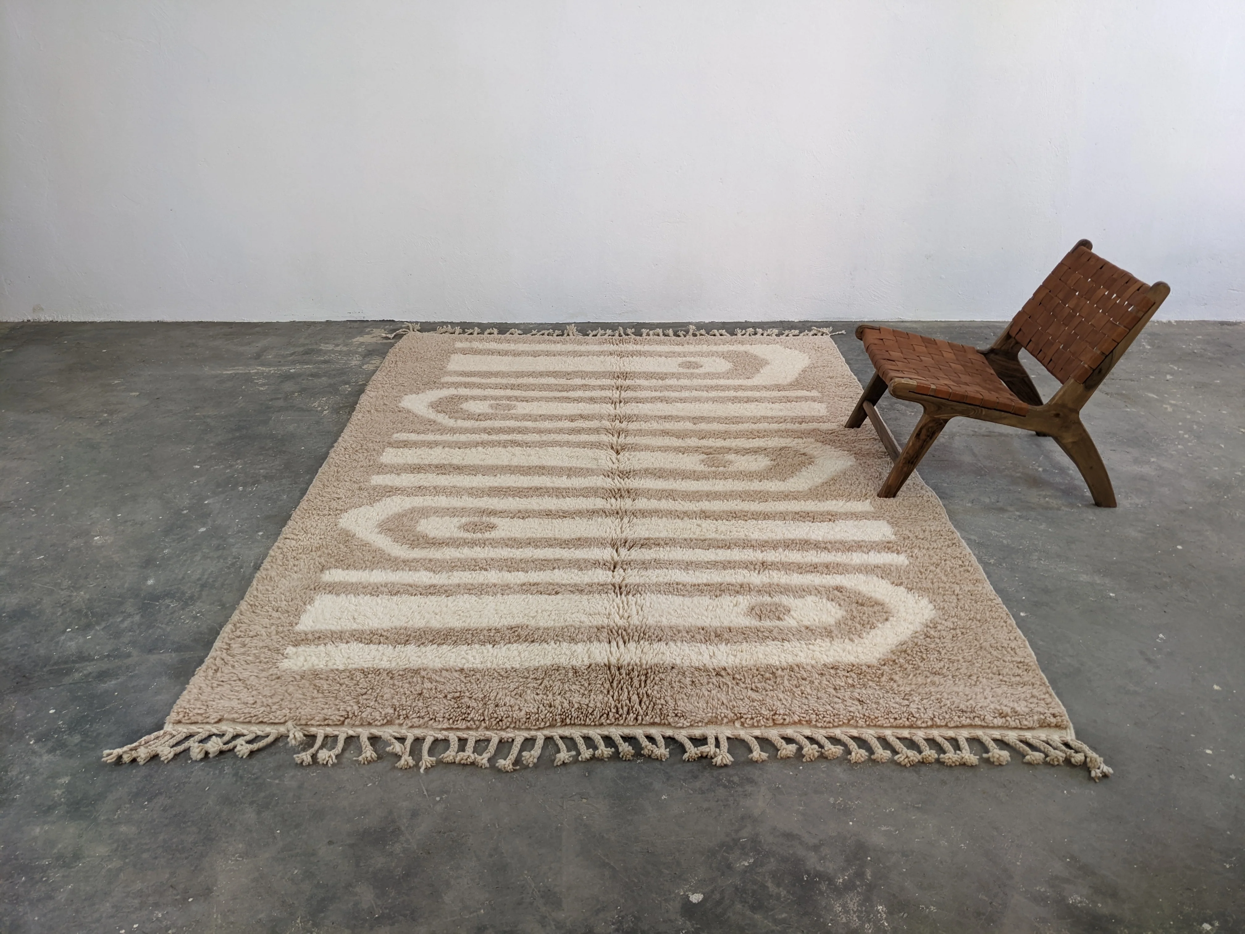 LARGE Beni Ouarain Rug, 280 x 205 cm || 9,19 x 6,73 feet, G-368 - Image 7