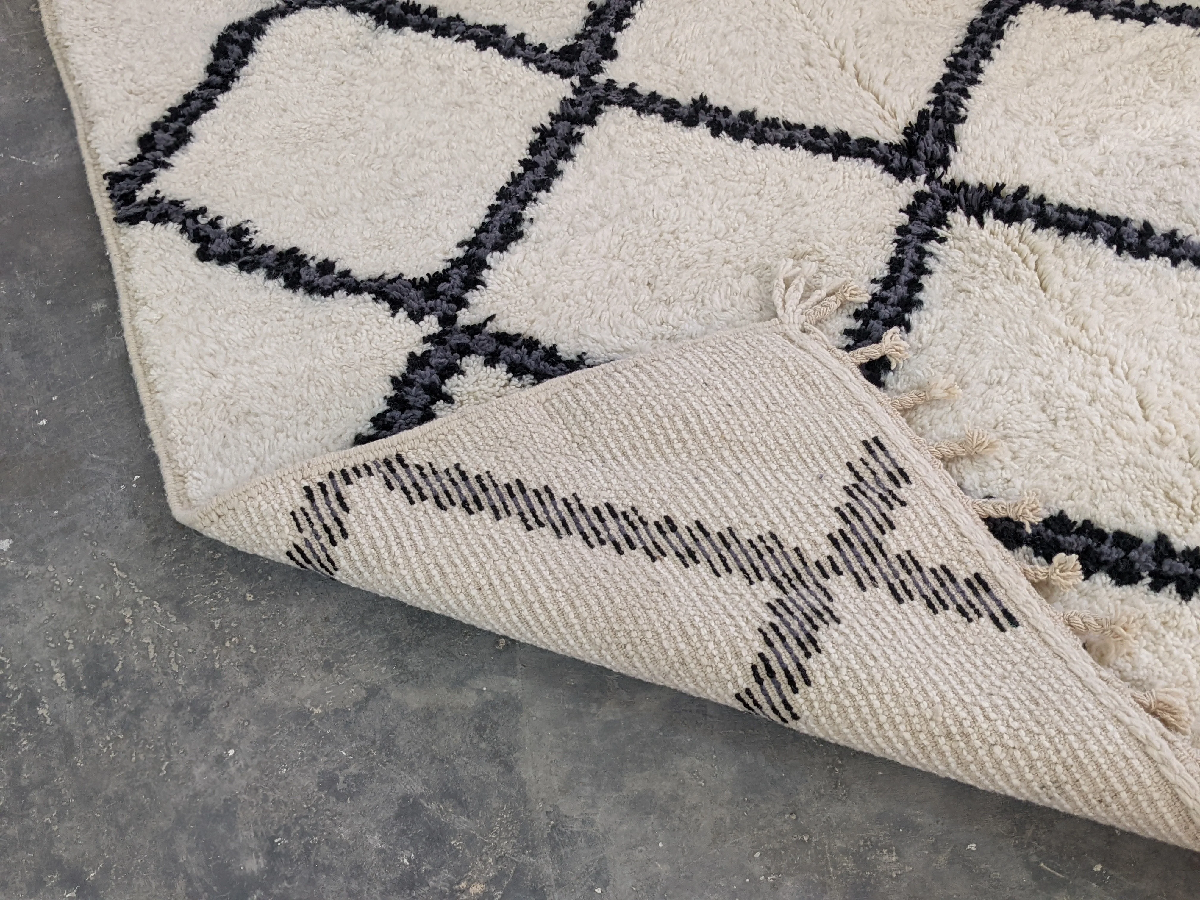 LARGE Beni Ouarain Rug, 280 x 205 cm || 9,19 x 6,73 feet, G-369 - Image 5