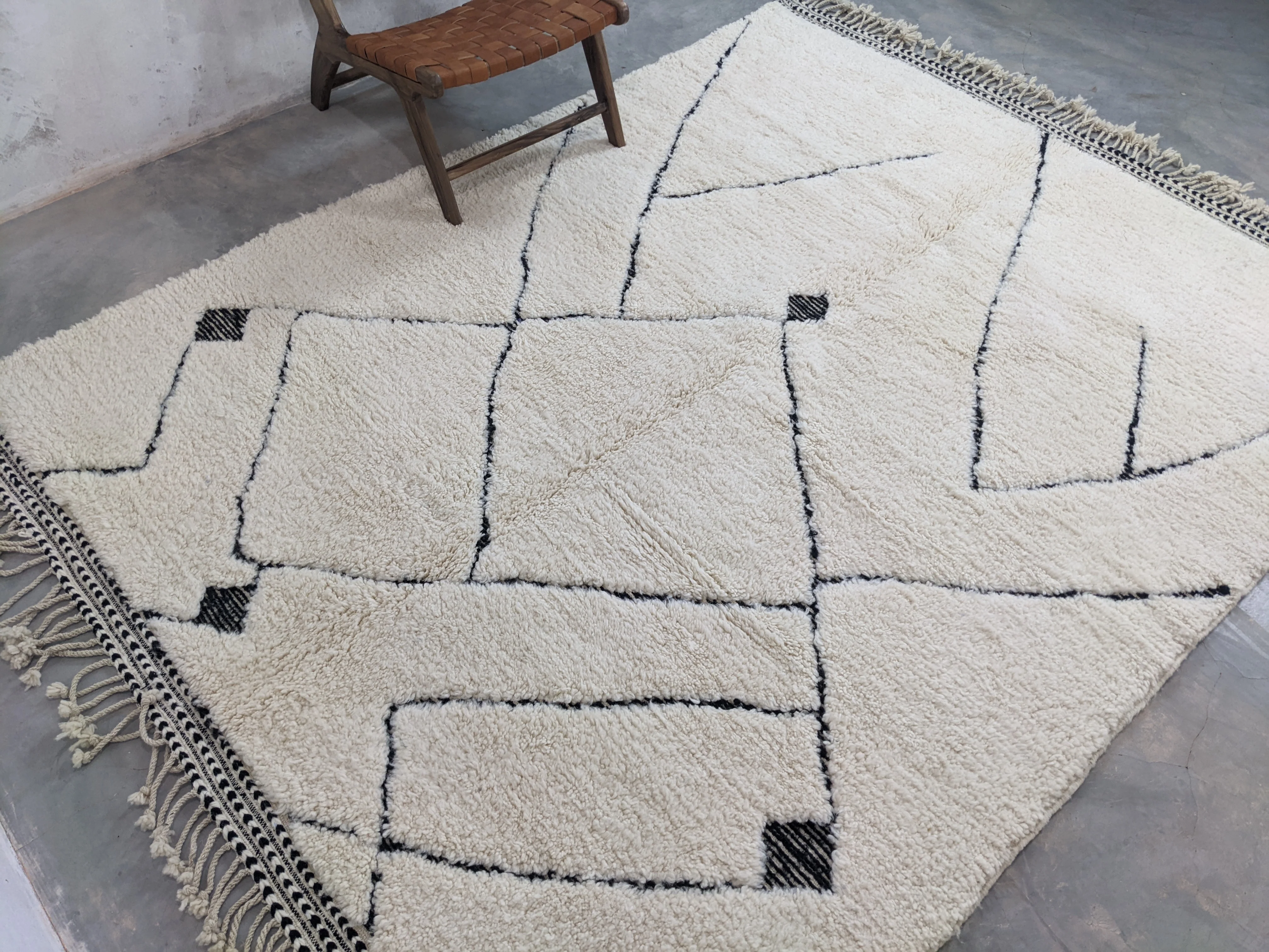 LARGE Beni Ouarain Rug, 285 x 220 cm || 9,35 x 7,22 feet, G-293 - Image 4