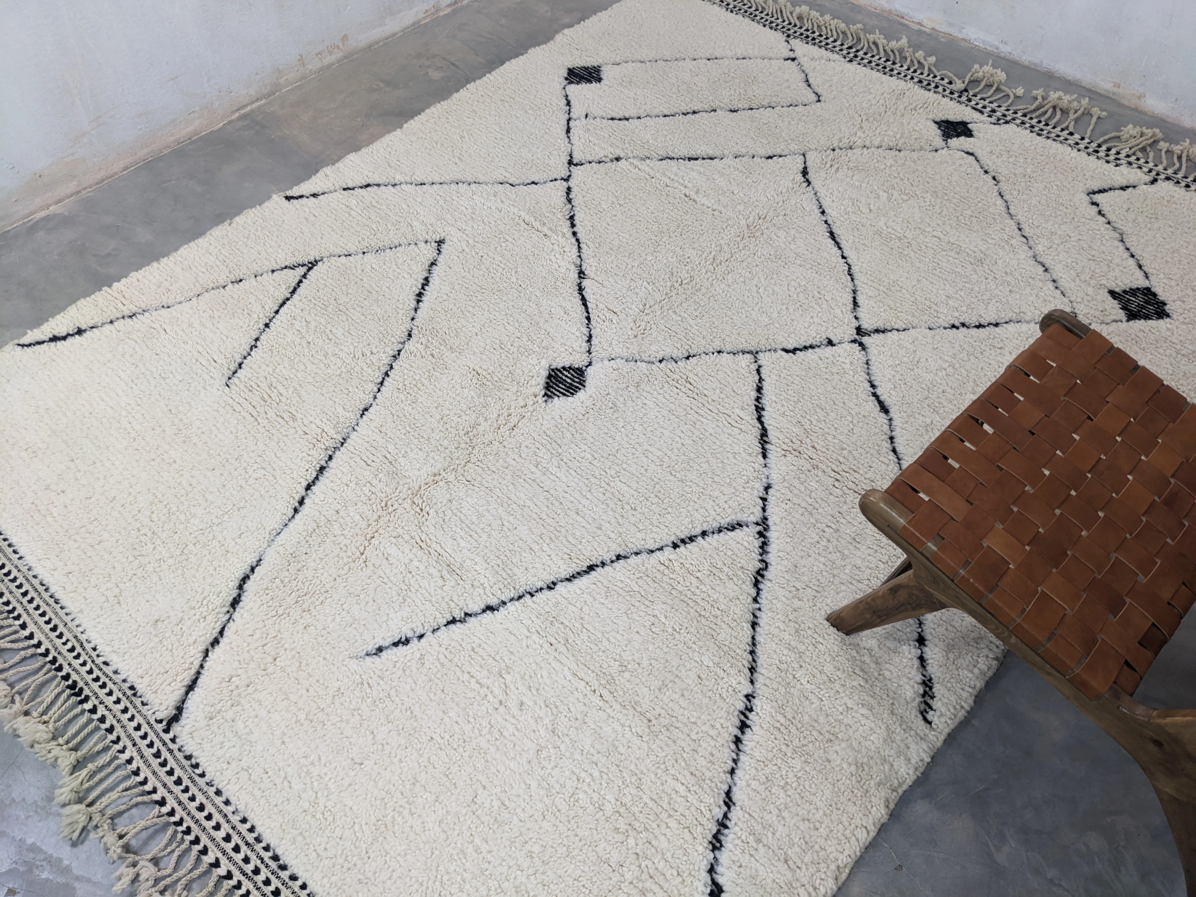 LARGE Beni Ouarain Rug, 285 x 220 cm || 9,35 x 7,22 feet, G-293 - Image 6