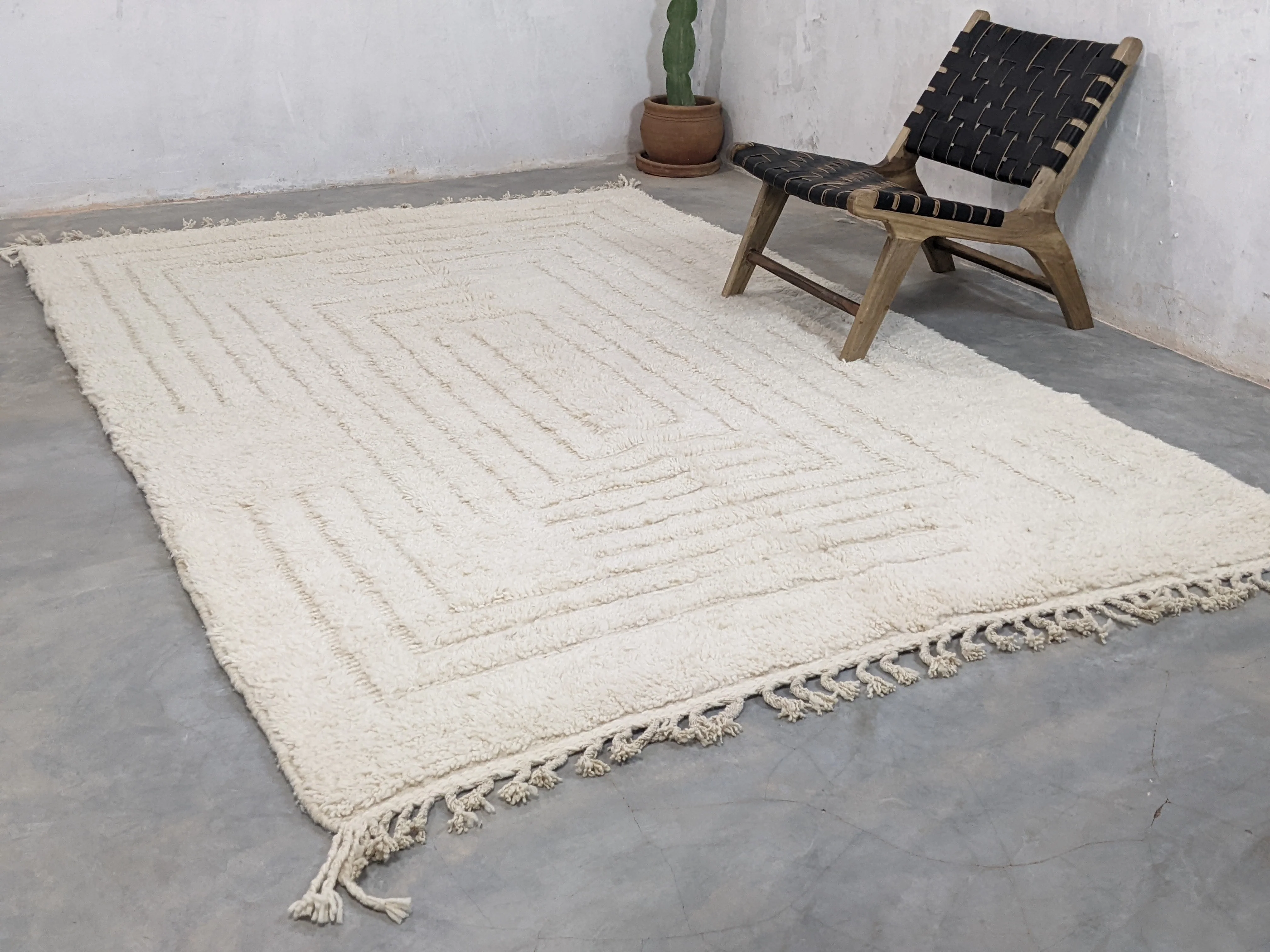 LARGE Beni Ouarain Rug, 295 x 195 cm || 9,68 x 6,4 feet, G-211 - Image 8