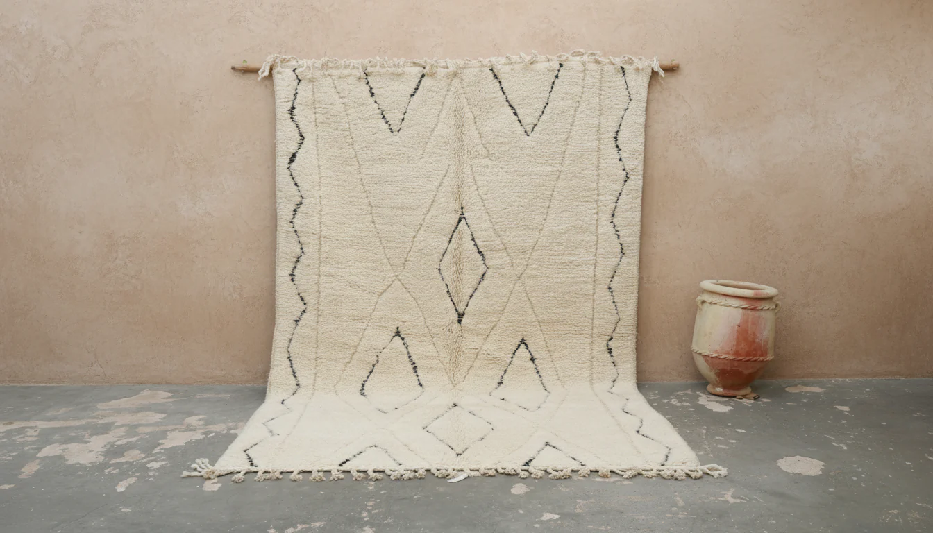 LARGE Beni Ouarain Rug, 295 x 200 cm, GO-915