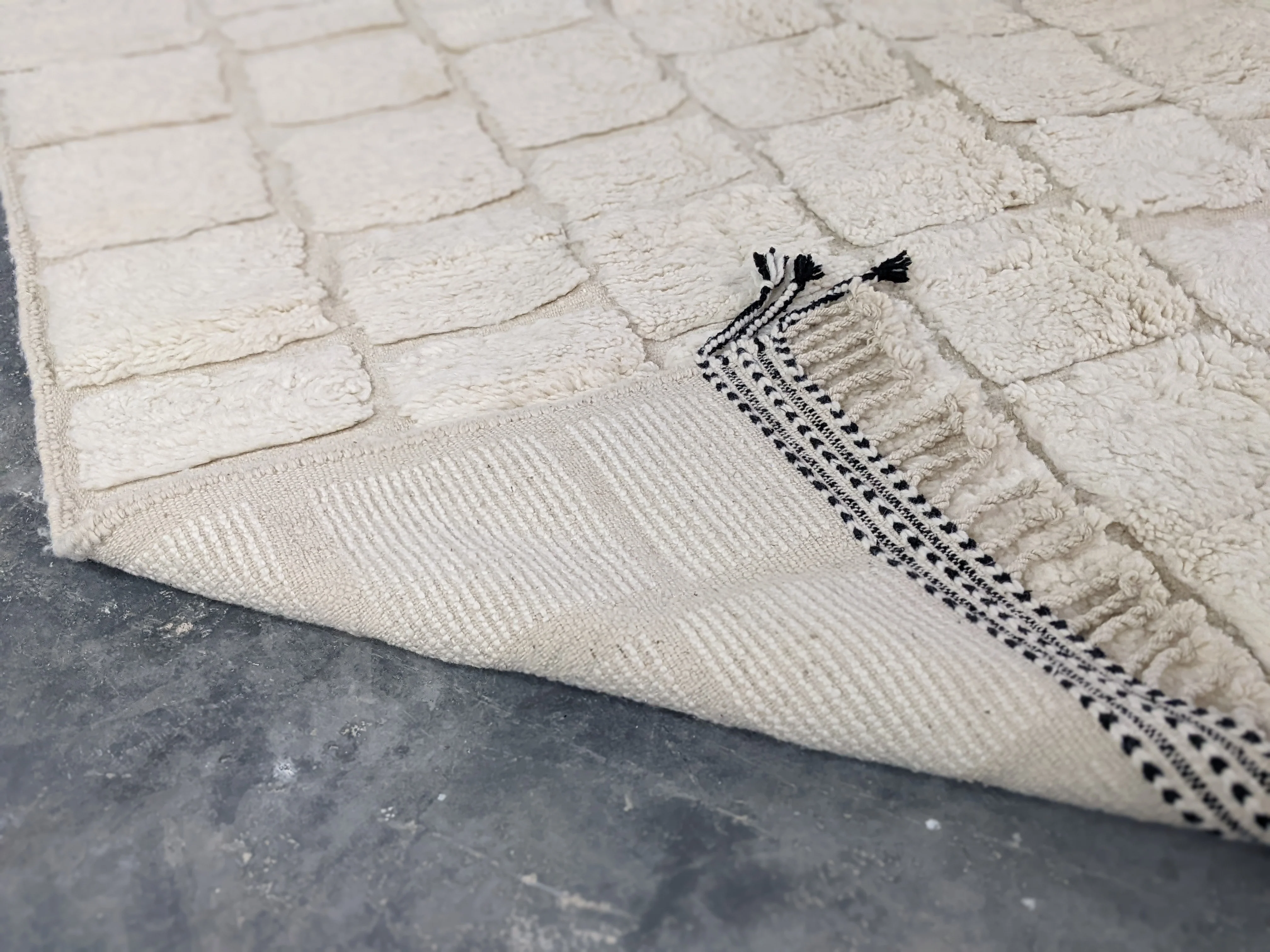 LARGE Beni Ouarain Rug, 295 x 205 cm || 9,68 x 6,73 feet, G-336 - Image 4