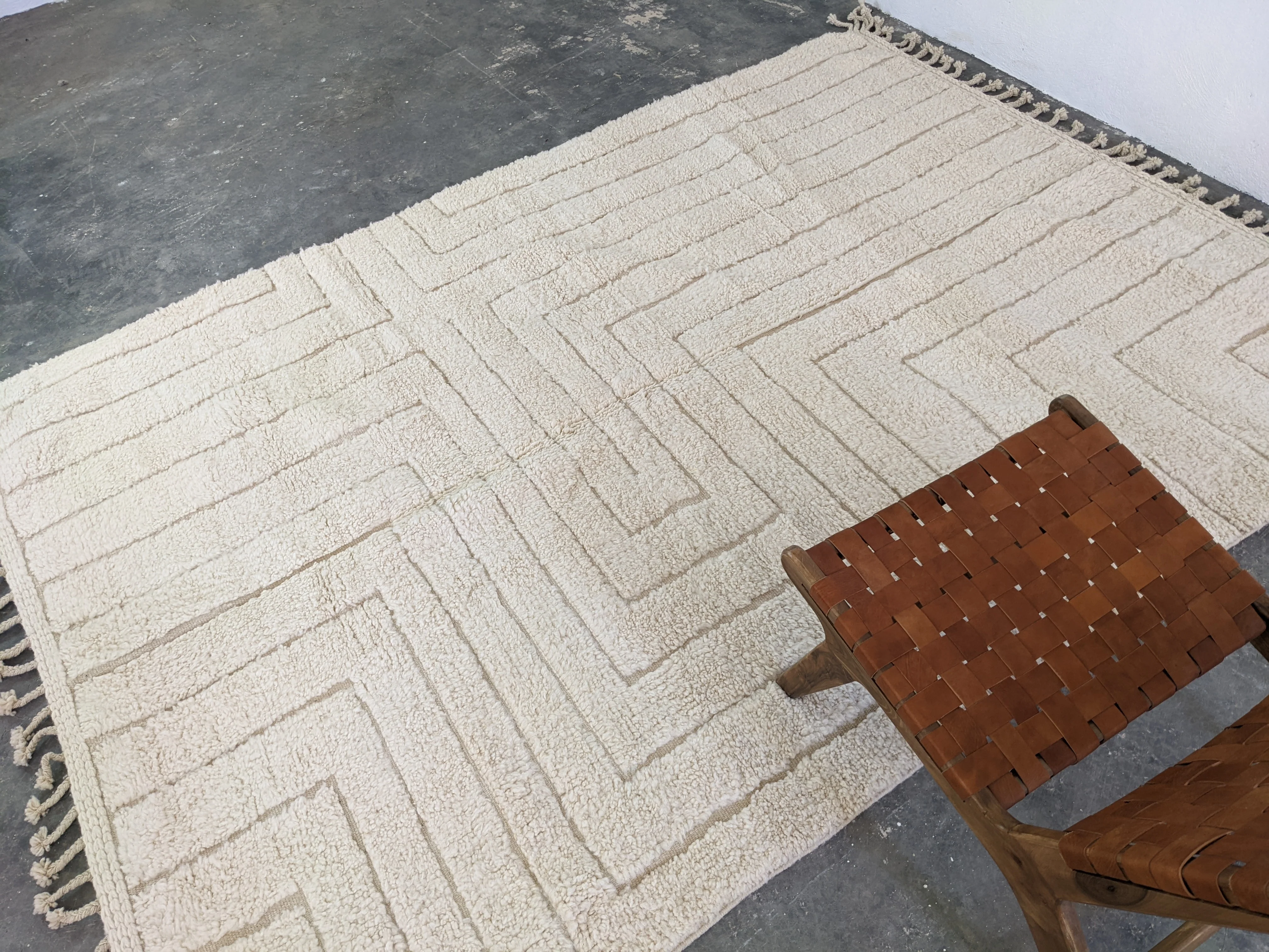 LARGE Beni Ouarain Rug, 295 x 210 cm || 9,68 x 6,89 feet, G-354 - Image 5