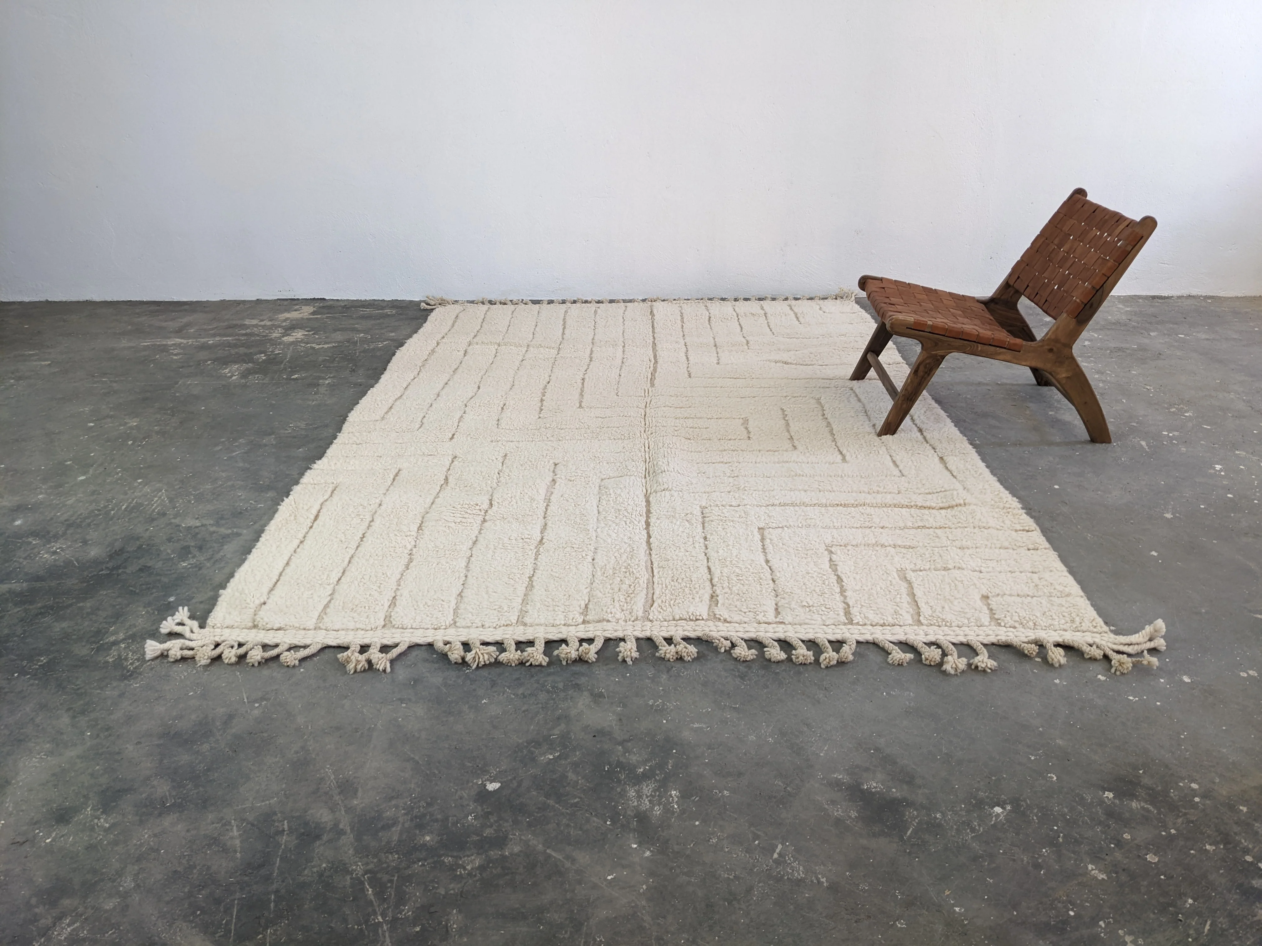 LARGE Beni Ouarain Rug, 295 x 210 cm || 9,68 x 6,89 feet, G-354 - Image 6