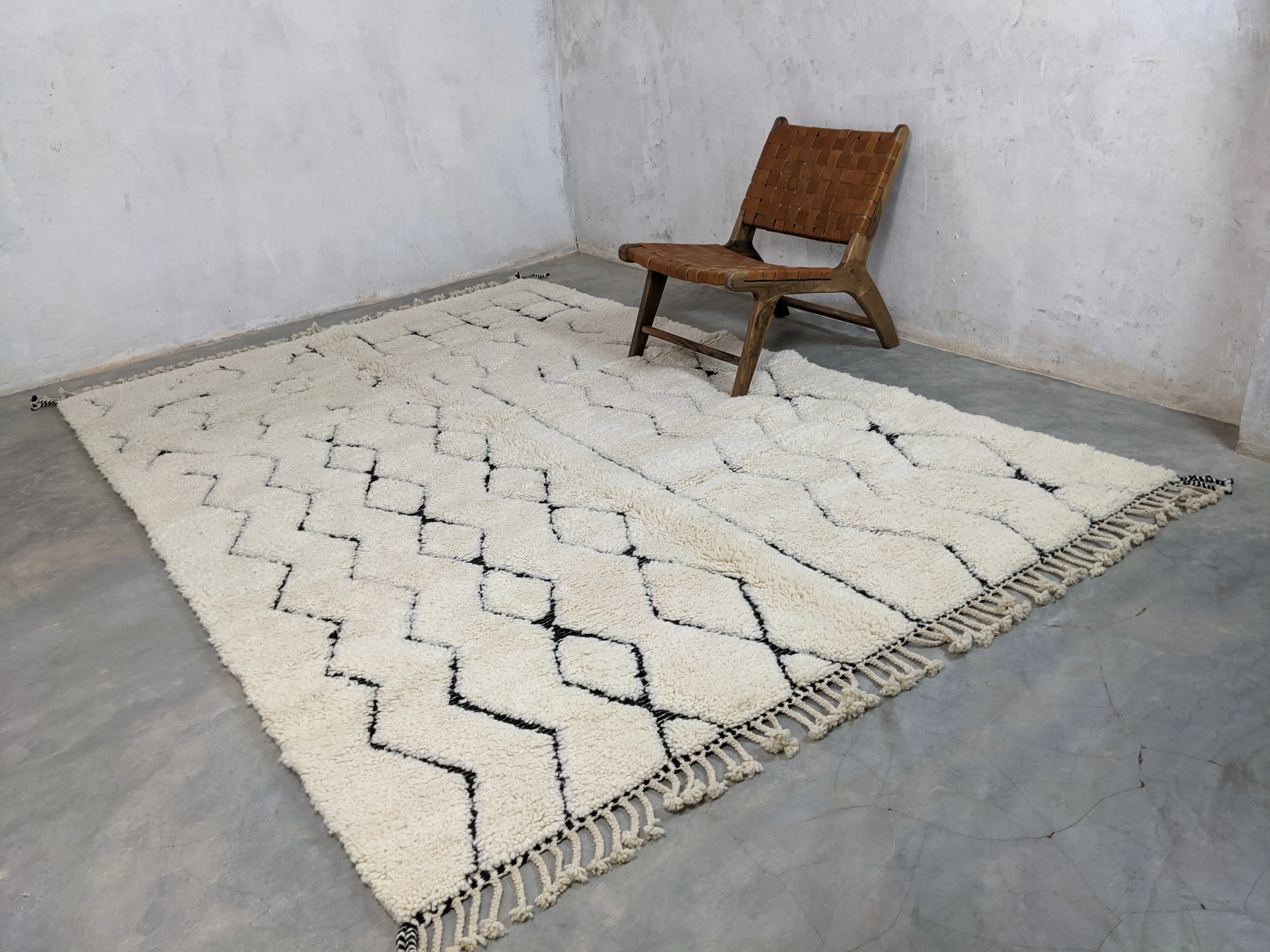 LARGE Beni Ouarain Rug, 305 x 204 cm || 10,01 x 6,69 feet, G-272 - Image 7
