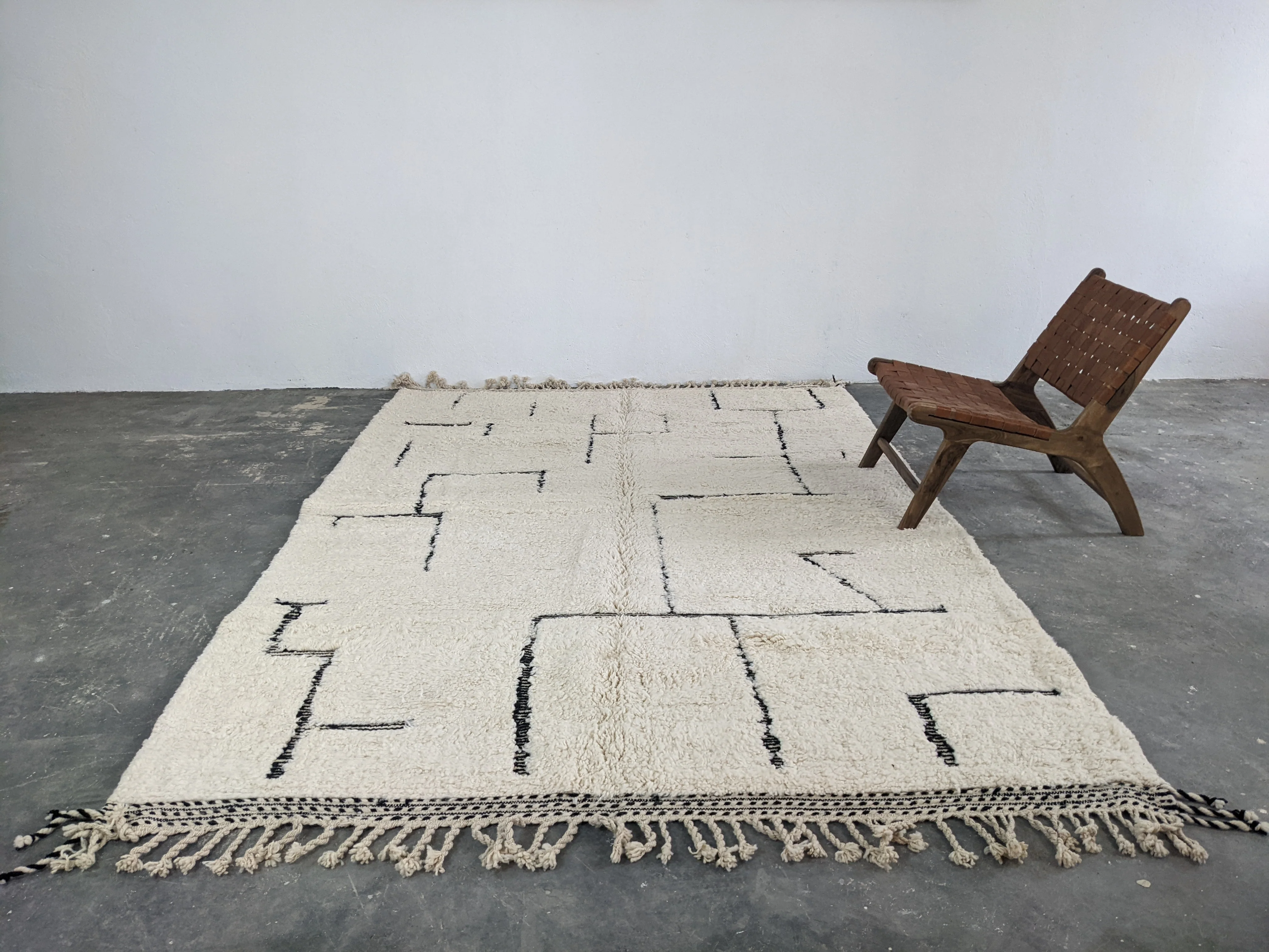LARGE Beni Ouarain Rug, 305 x 215 cm || 10,01 x 7,05 feet, G-322 - Image 7