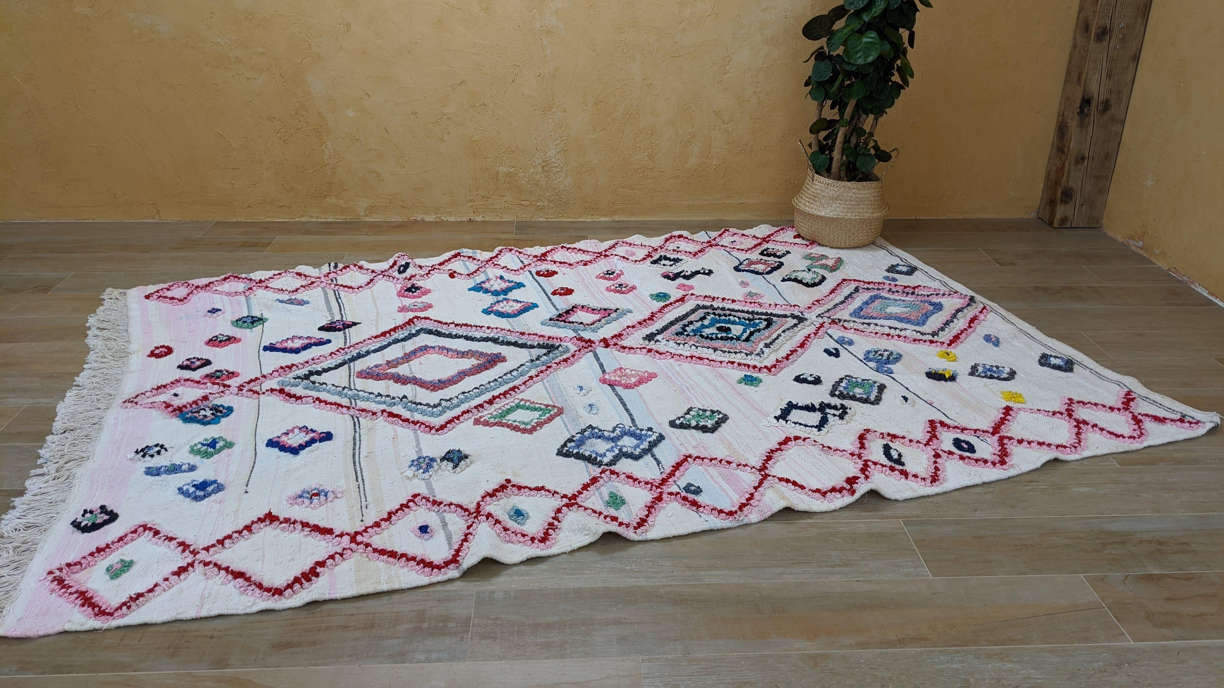 Large Boucherouite Rug, 275 x 185 cm || 9.02 x 6.07 feet - Image 6
