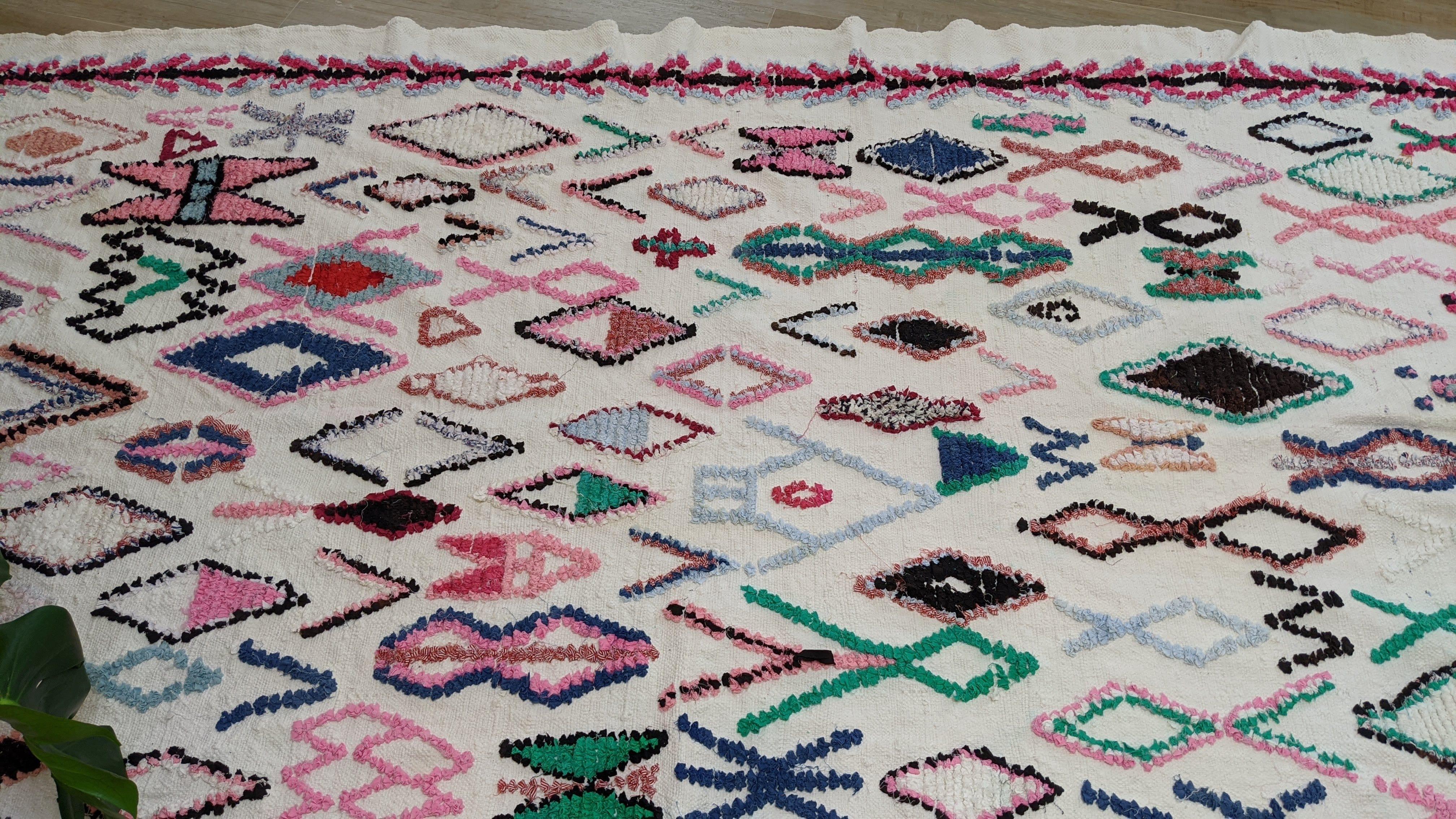 Large Boucherouite Rug, 280 x 180 cm || 9.19 x 5.91 feet - Image 9