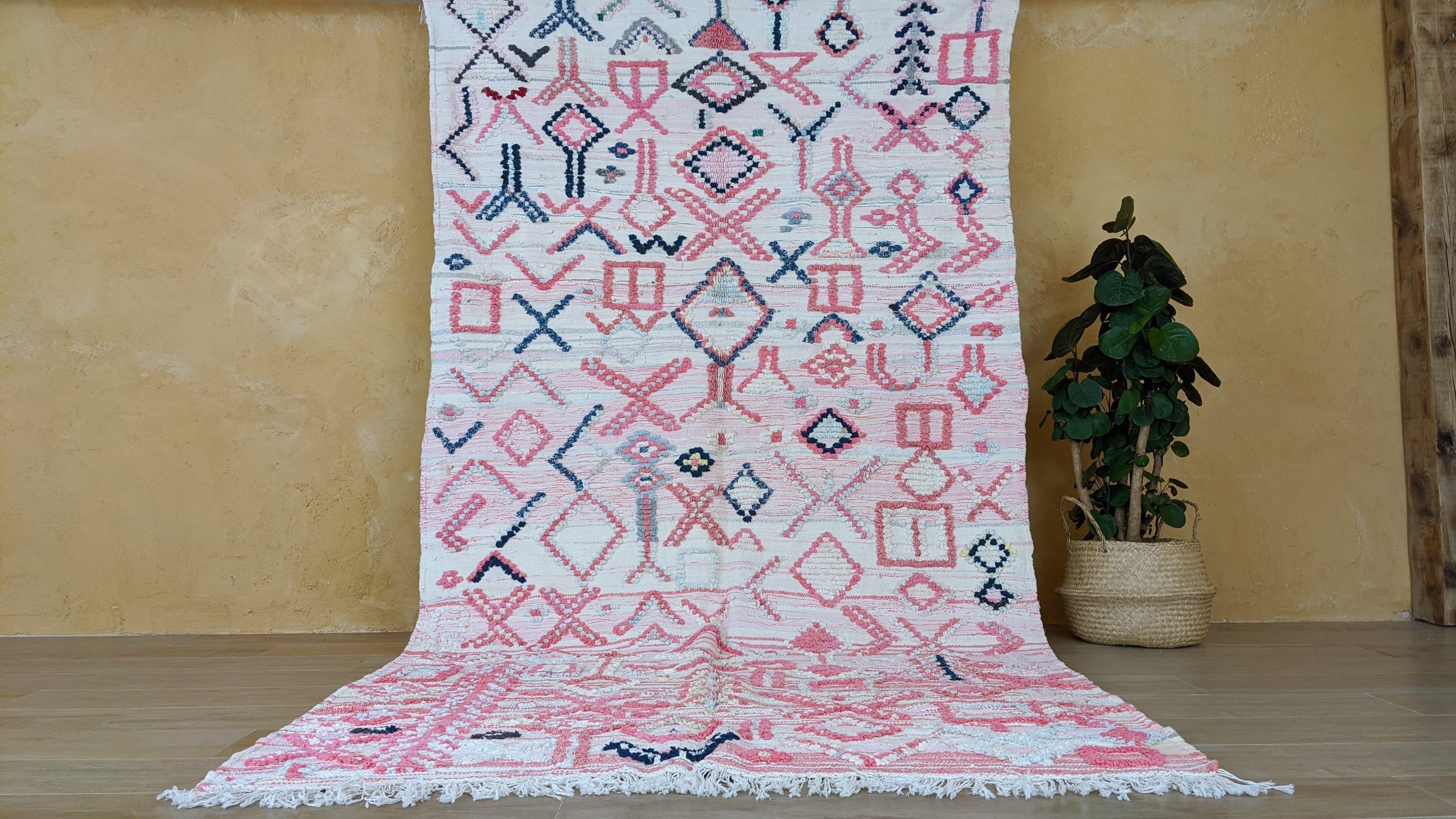 Large Boucherouite Rug, 295 x 155 cm || 9.68 x 5.09 feet