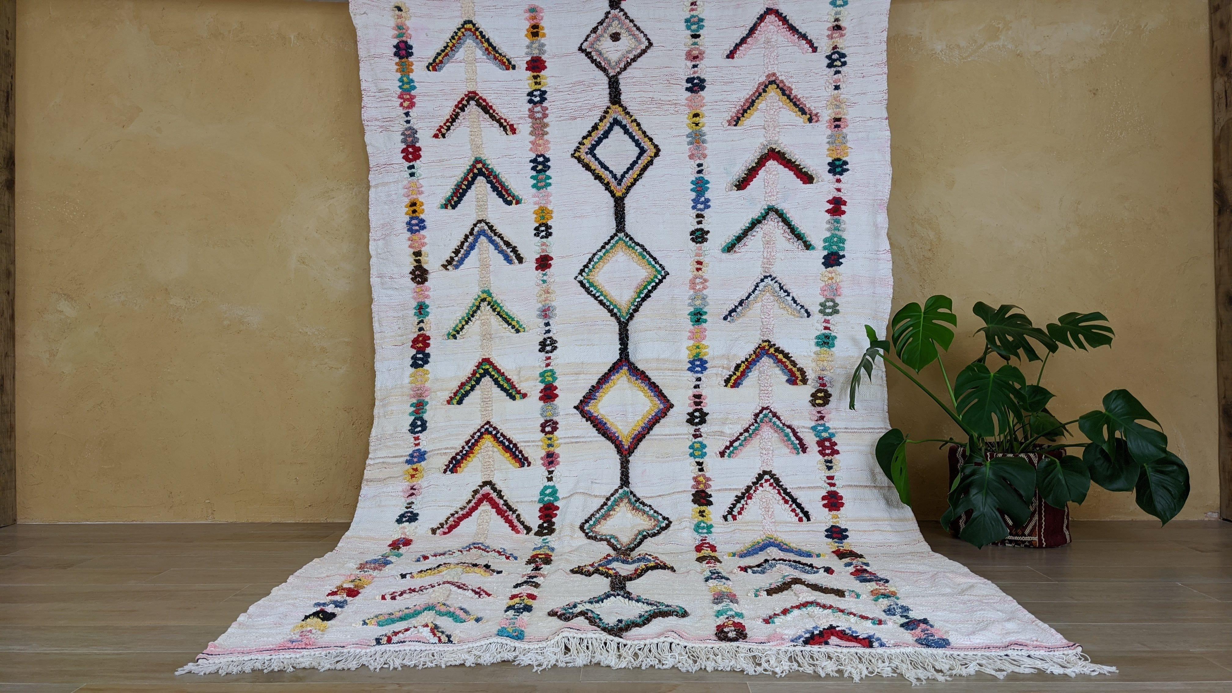 Large Boucherouite Rug, 305 x 180 cm || 10.01 x 5.91 feet