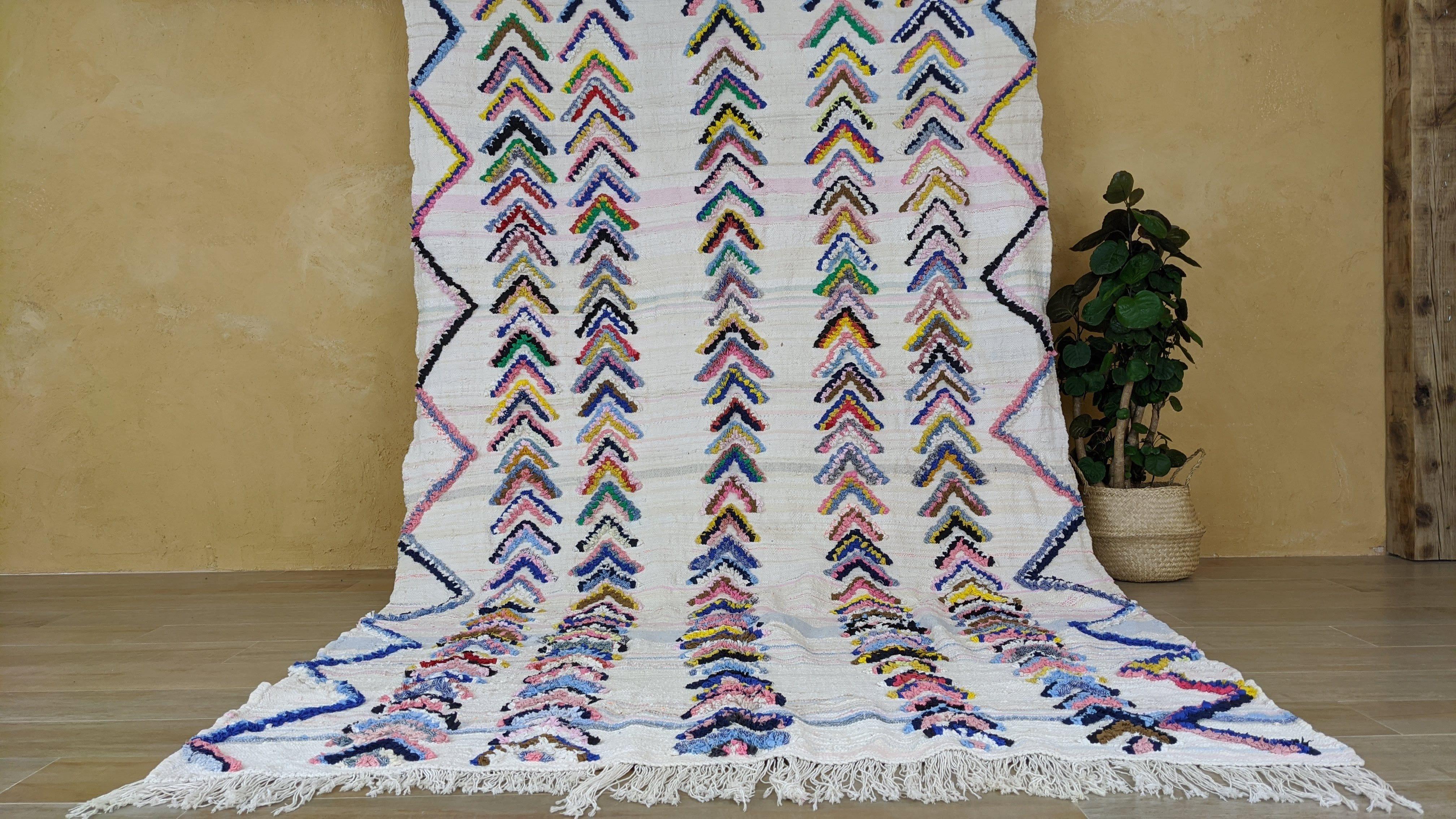 Large Boucherouite Rug, 315 x 177 cm || 10.33 x 5.81 feet