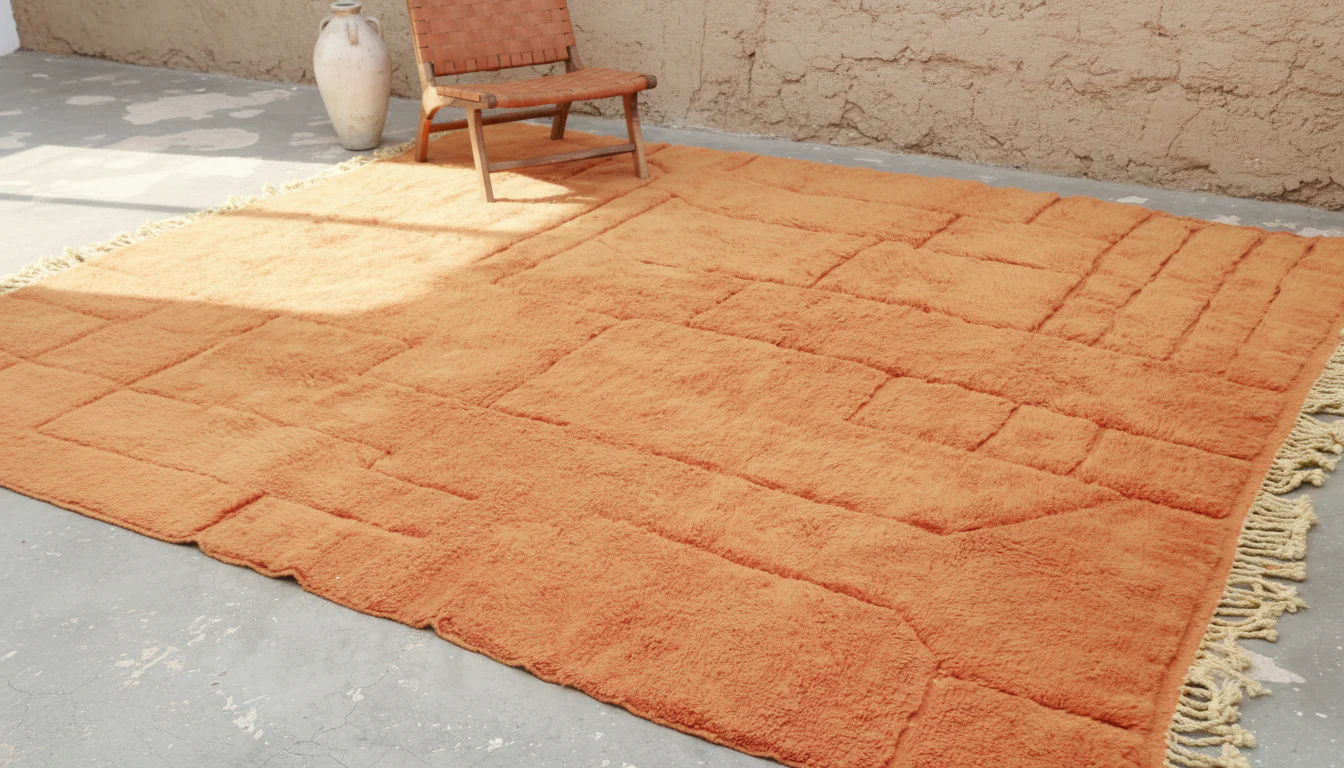 Large Mrirt Rug 330×310 cm – Luxury Terracotta Berber Wool Rug, GO-969 - Image 6