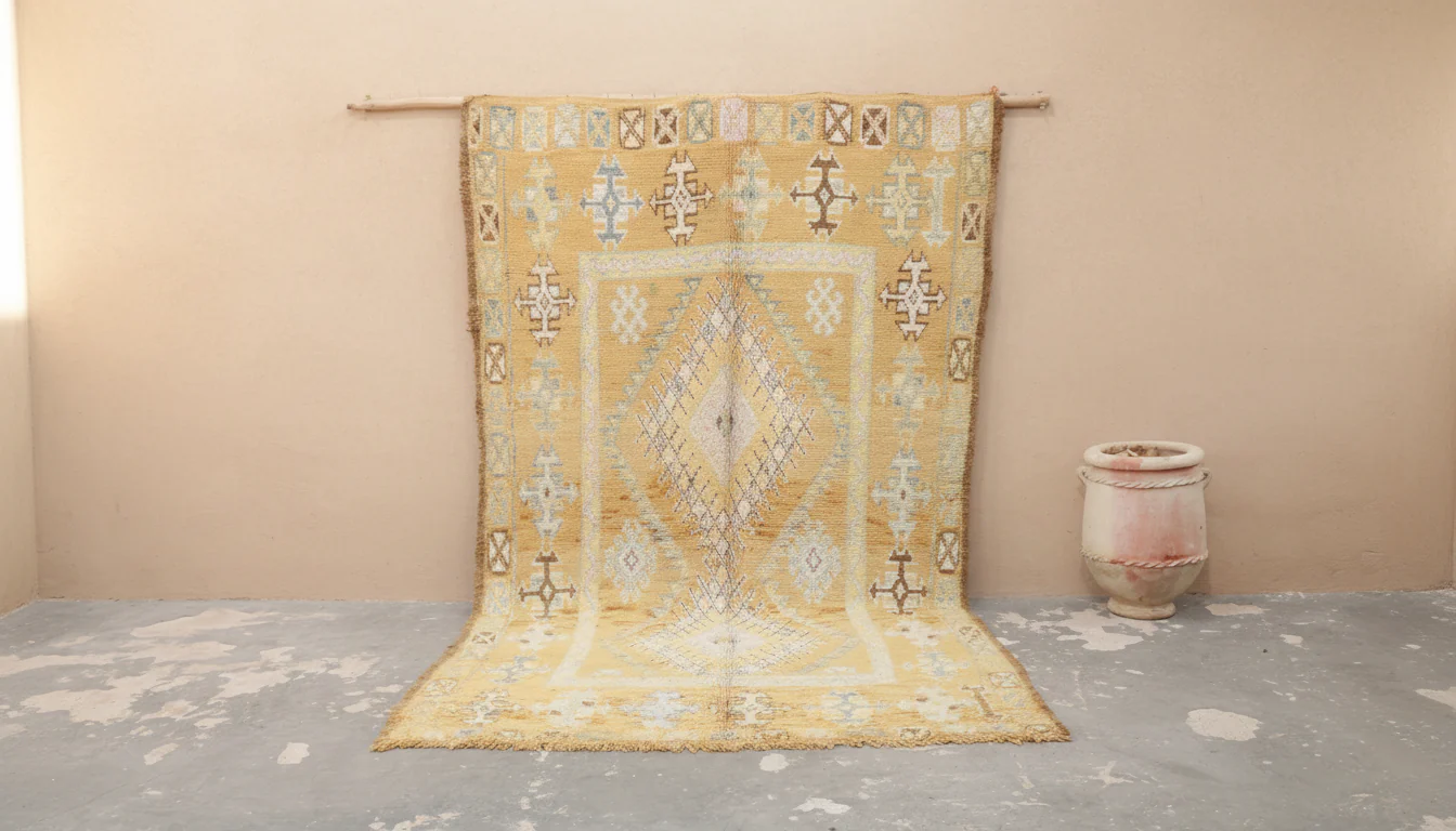 Vintage 1960s Handwoven Boujaad Rug, 300 x 175 cm, V-341