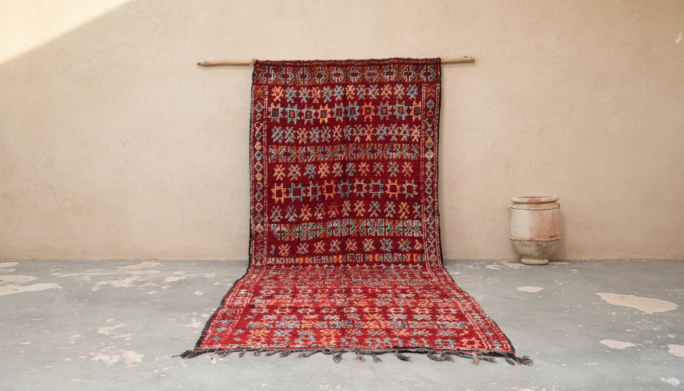 Vintage 1970s Boujaad Rug, 445 x 164 cm, V-273