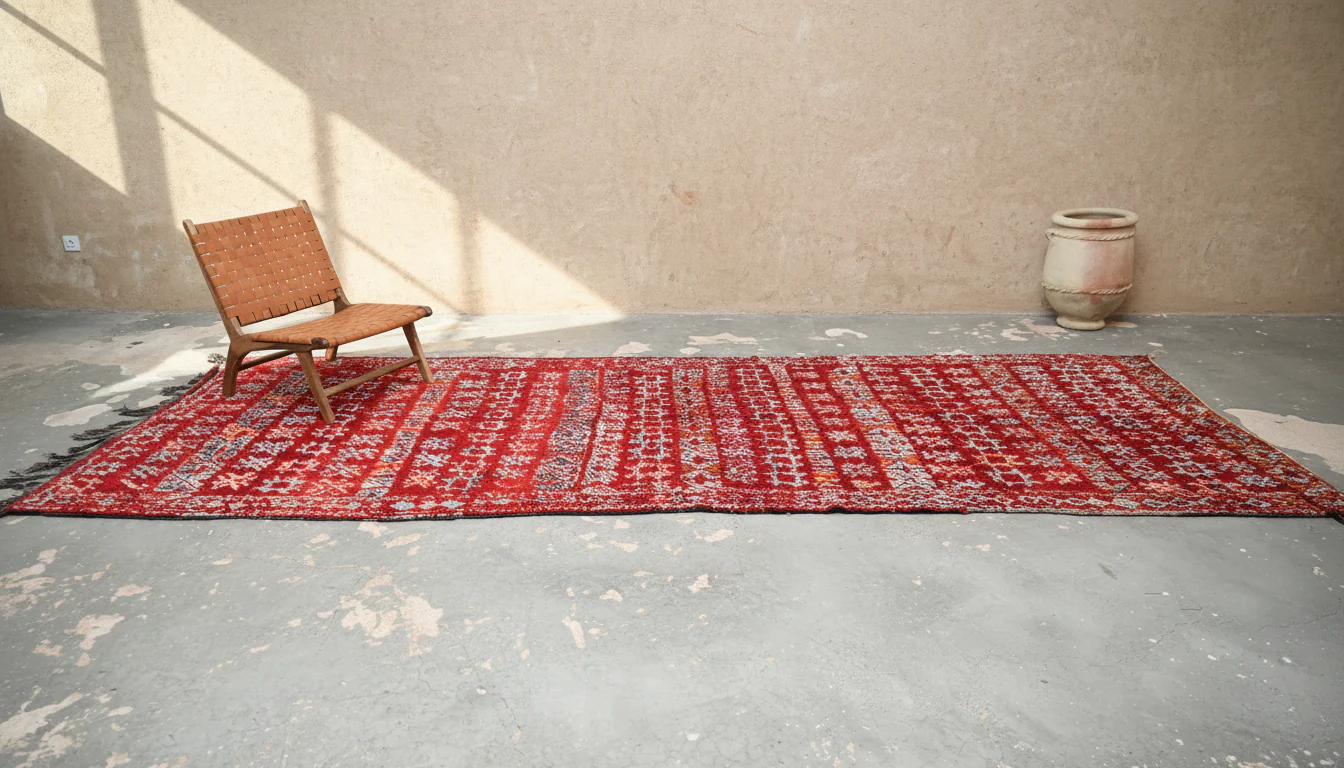 Vintage 1970s Boujaad Rug, 445 x 164 cm, V-273 - Image 2