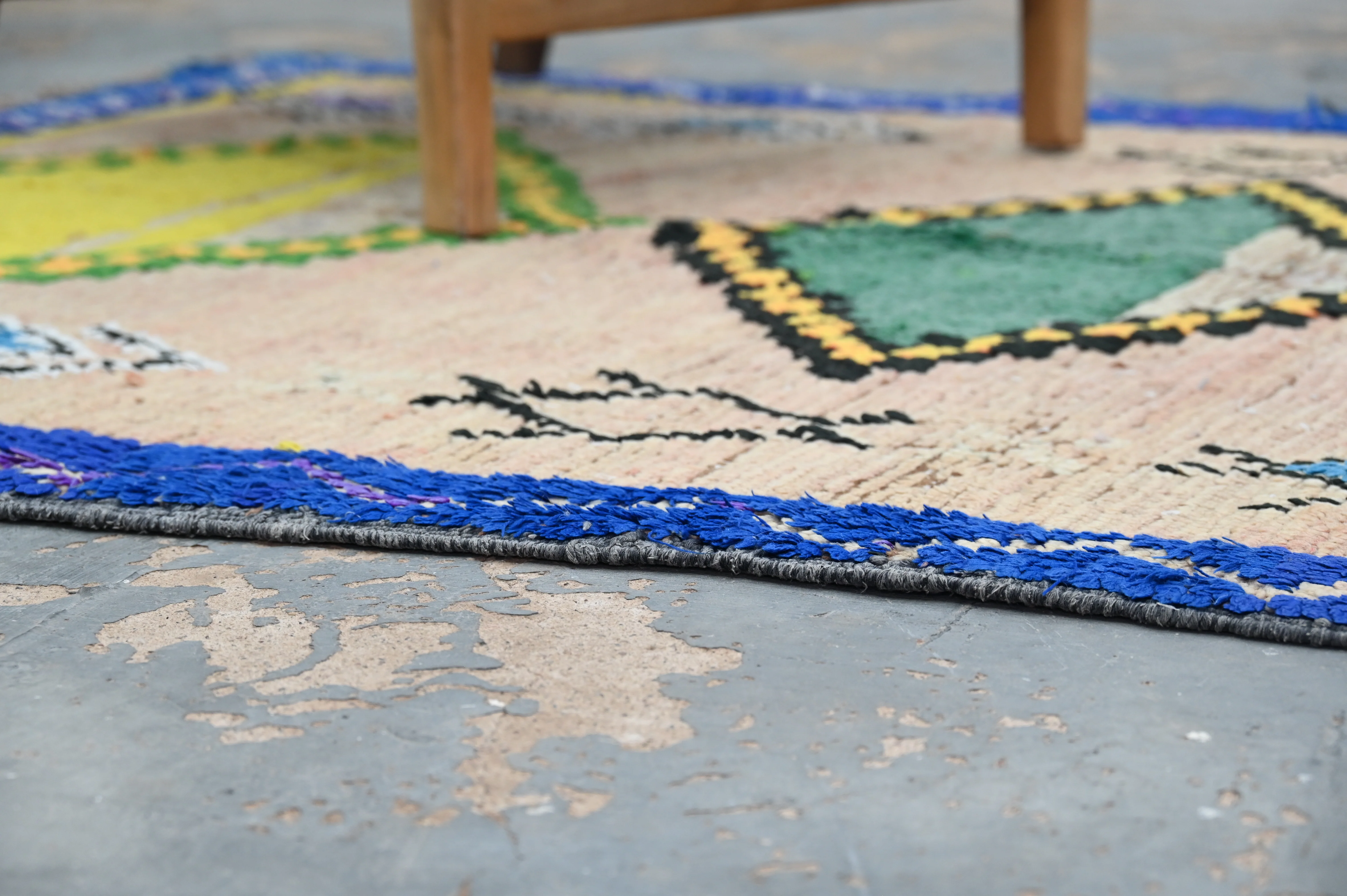Vintage 1970s Handwoven Boujaad Rug, 355 x 150 cm, V-141 - Image 4