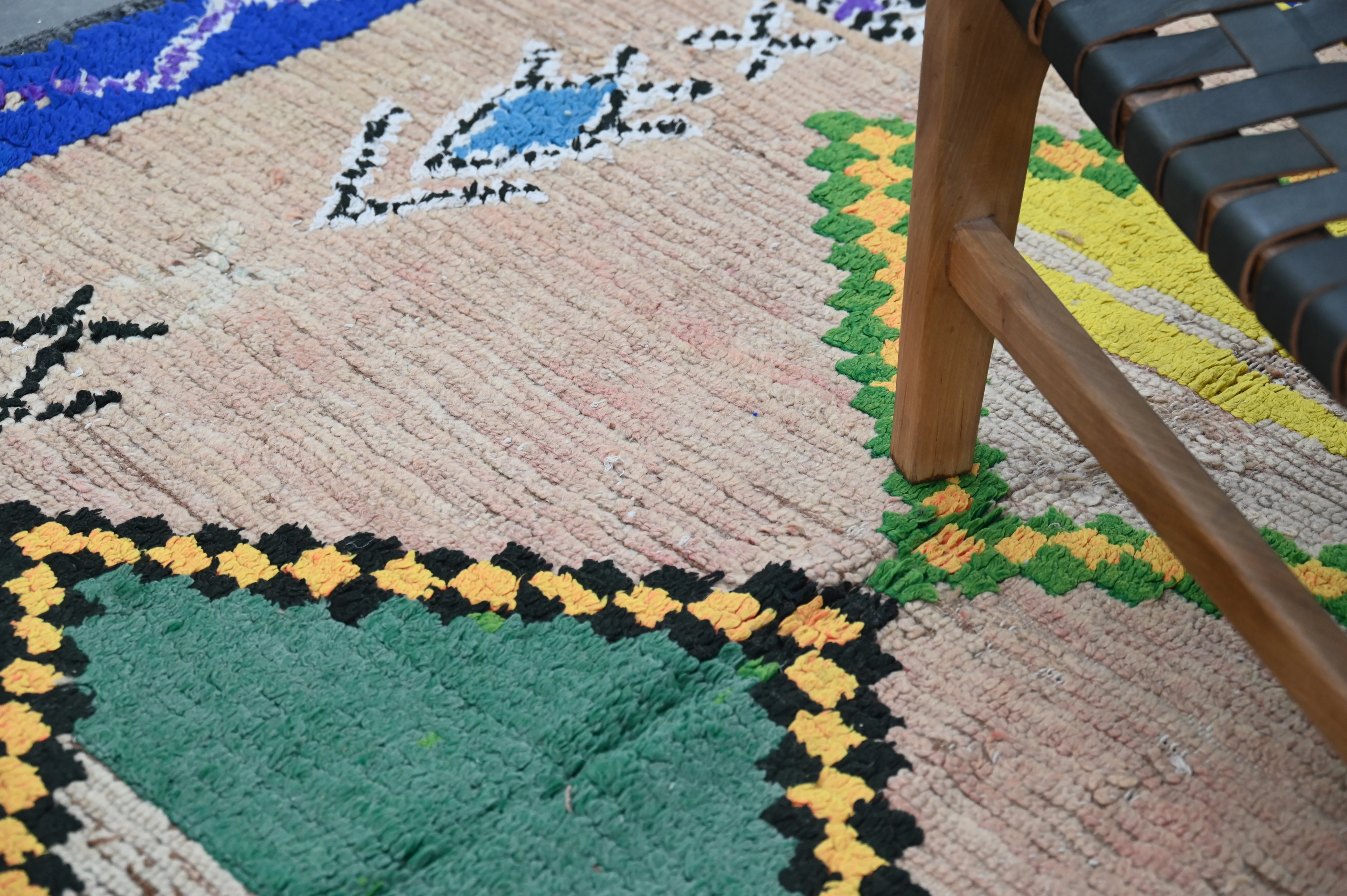 Vintage 1970s Handwoven Boujaad Rug, 355 x 150 cm, V-141 - Image 6