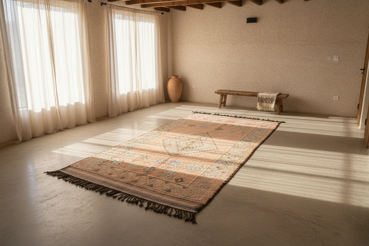 Vintage 1970s Handwoven Boujaad Rug, 385 x 150 cm, V-151 - Image 2