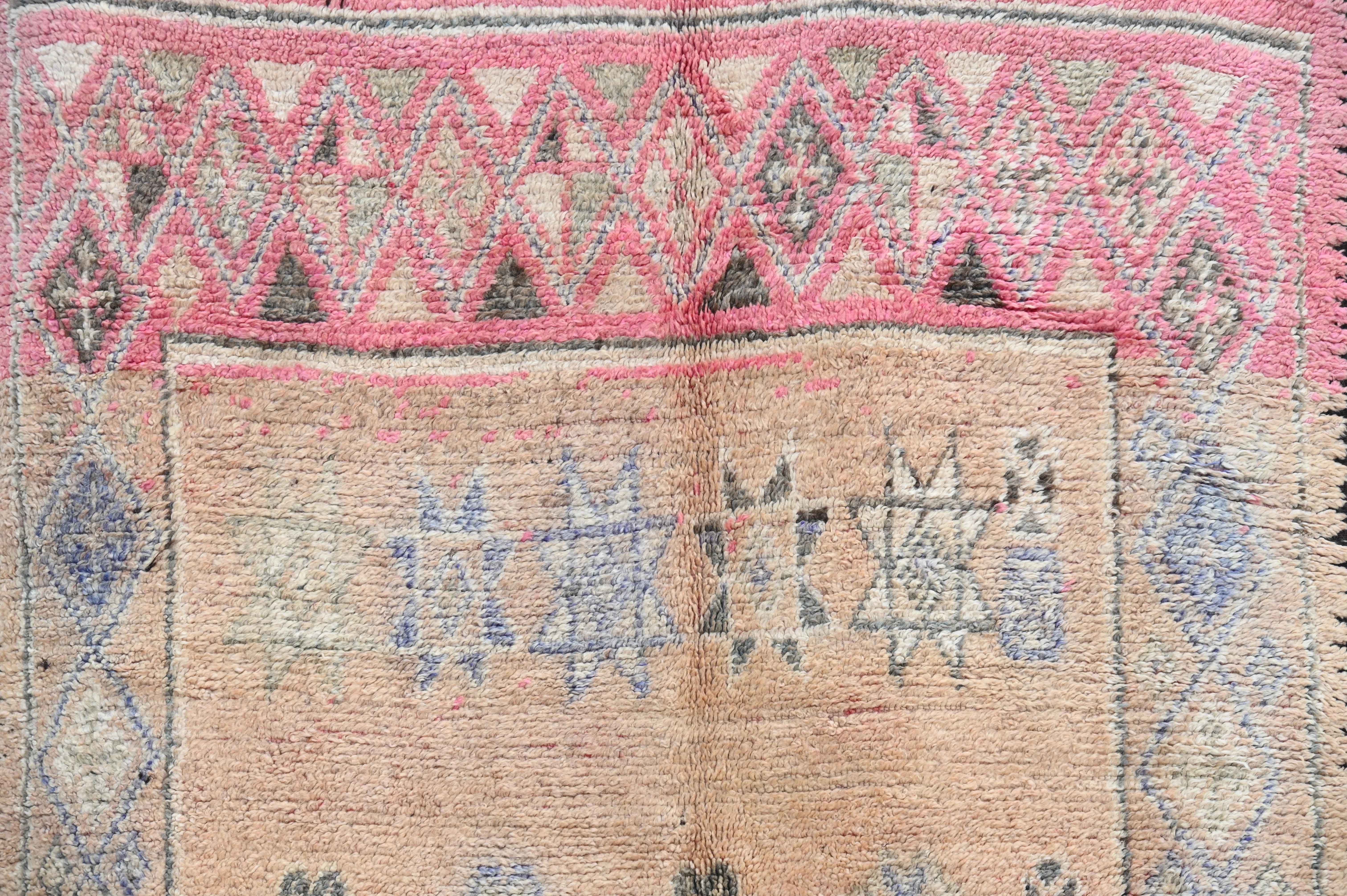 Vintage 1970s Handwoven Boujaad Rug, 385 x 150 cm, V-151 - Image 4