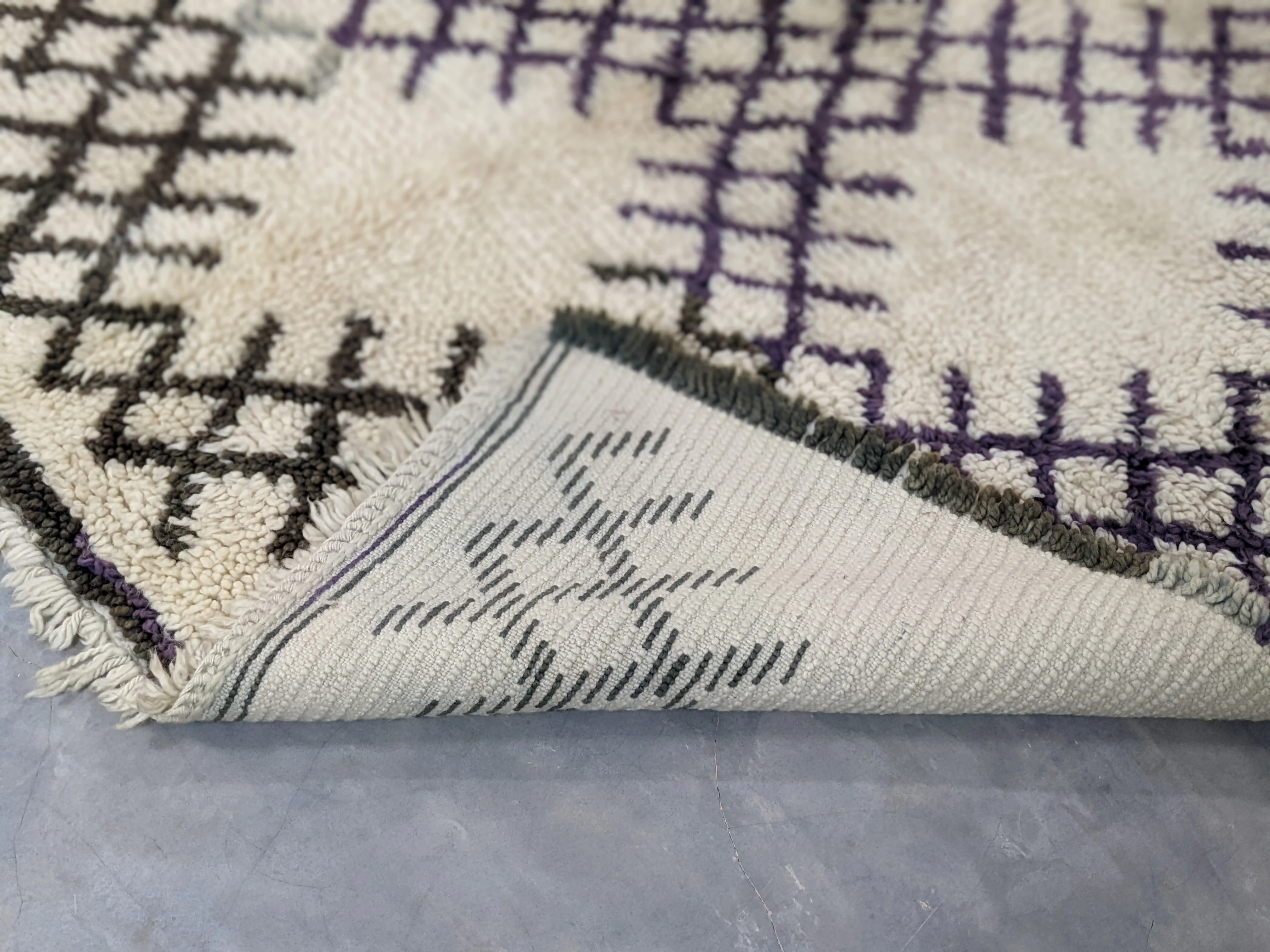 Vintage 1980s Beni Ouarain Handwoven Rug, 280 x 170 cm || 9,19 x 5,58 feet, V-7508 - Image 6