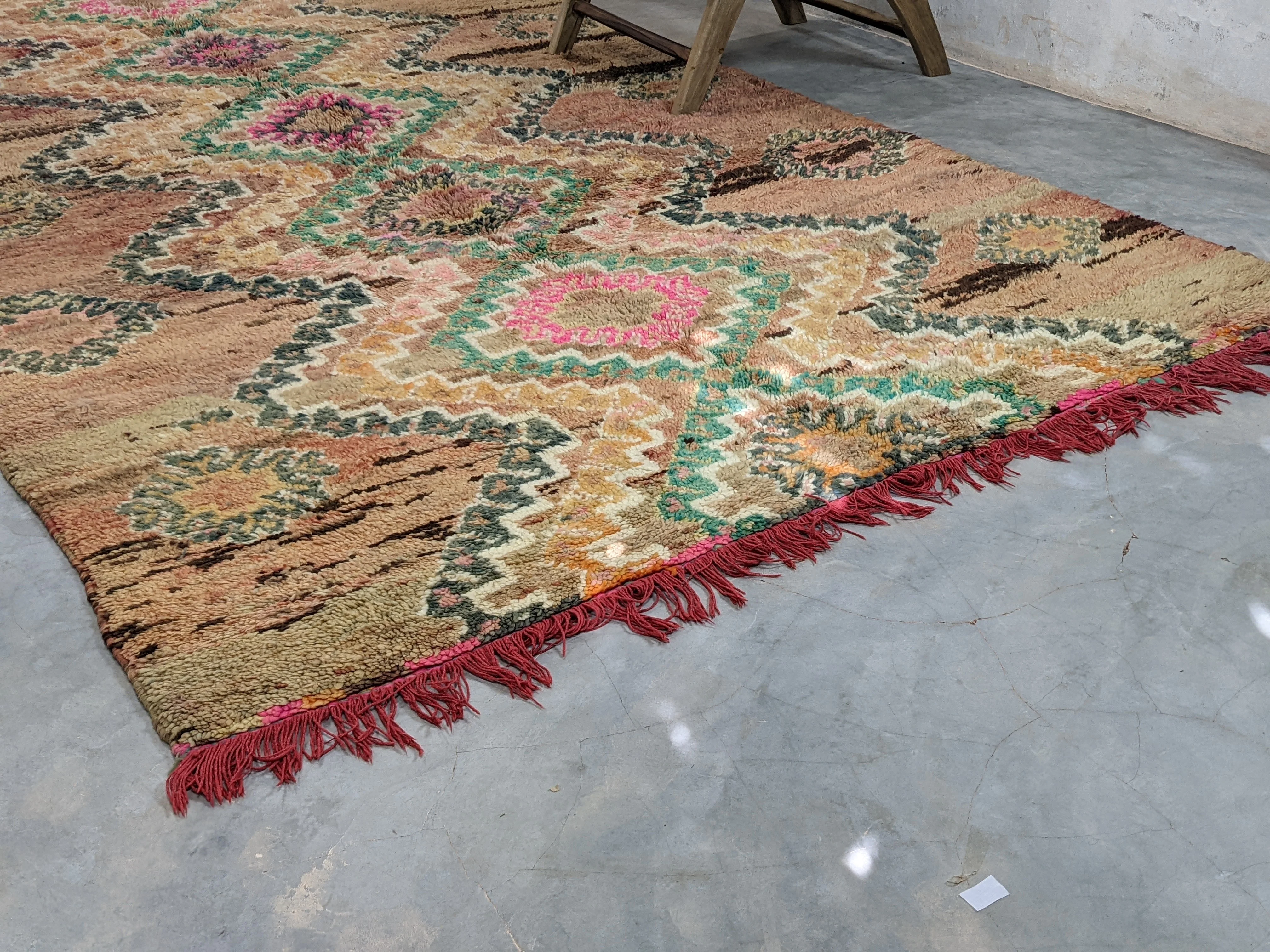 Vintage 1970s Handwoven Boujaad Rug, 335 x 170 cm || 10,99 x 5,58 feet, V-7503 - Image 6