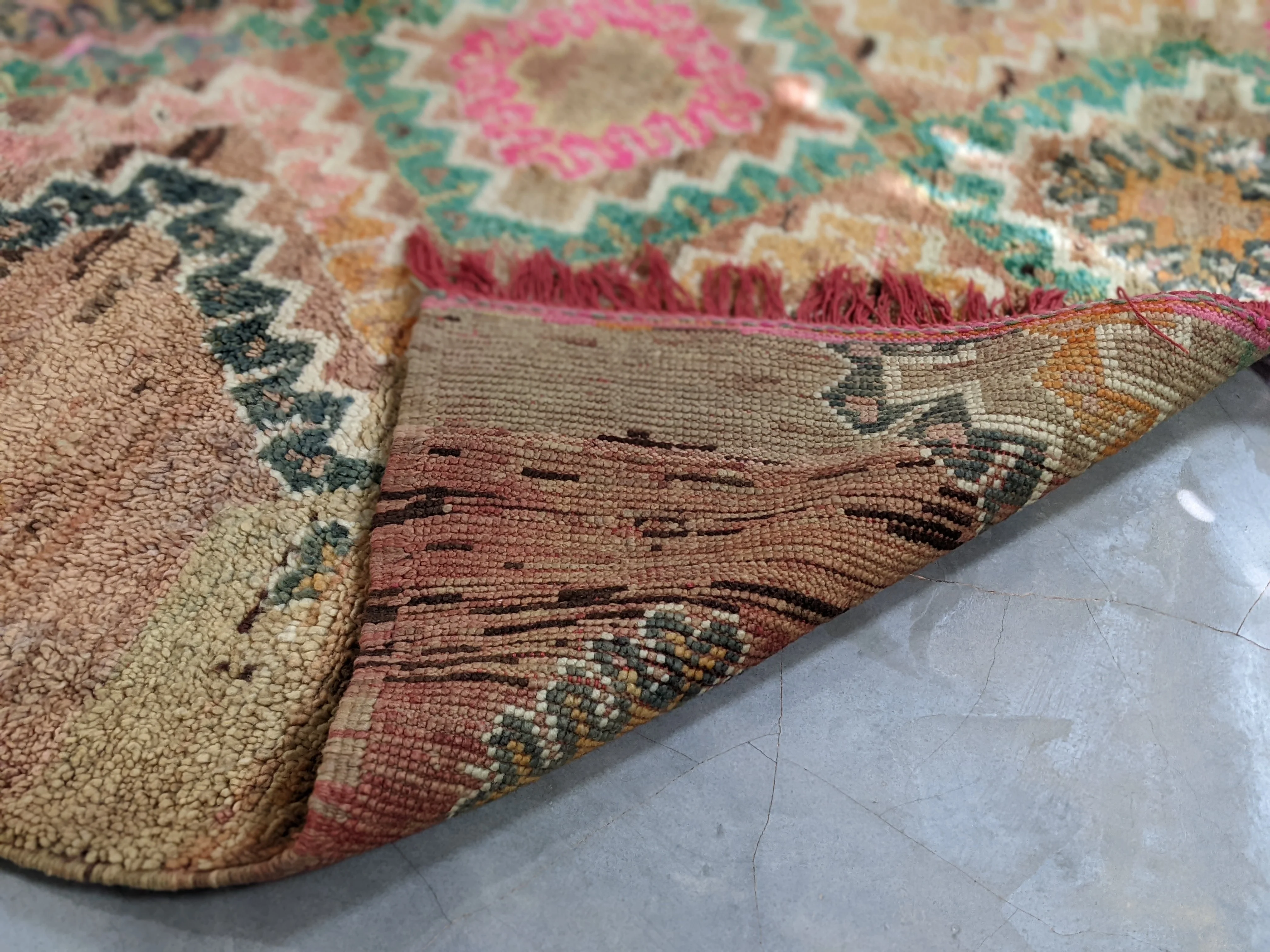 Vintage 1970s Handwoven Boujaad Rug, 335 x 170 cm || 10,99 x 5,58 feet, V-7503 - Image 7