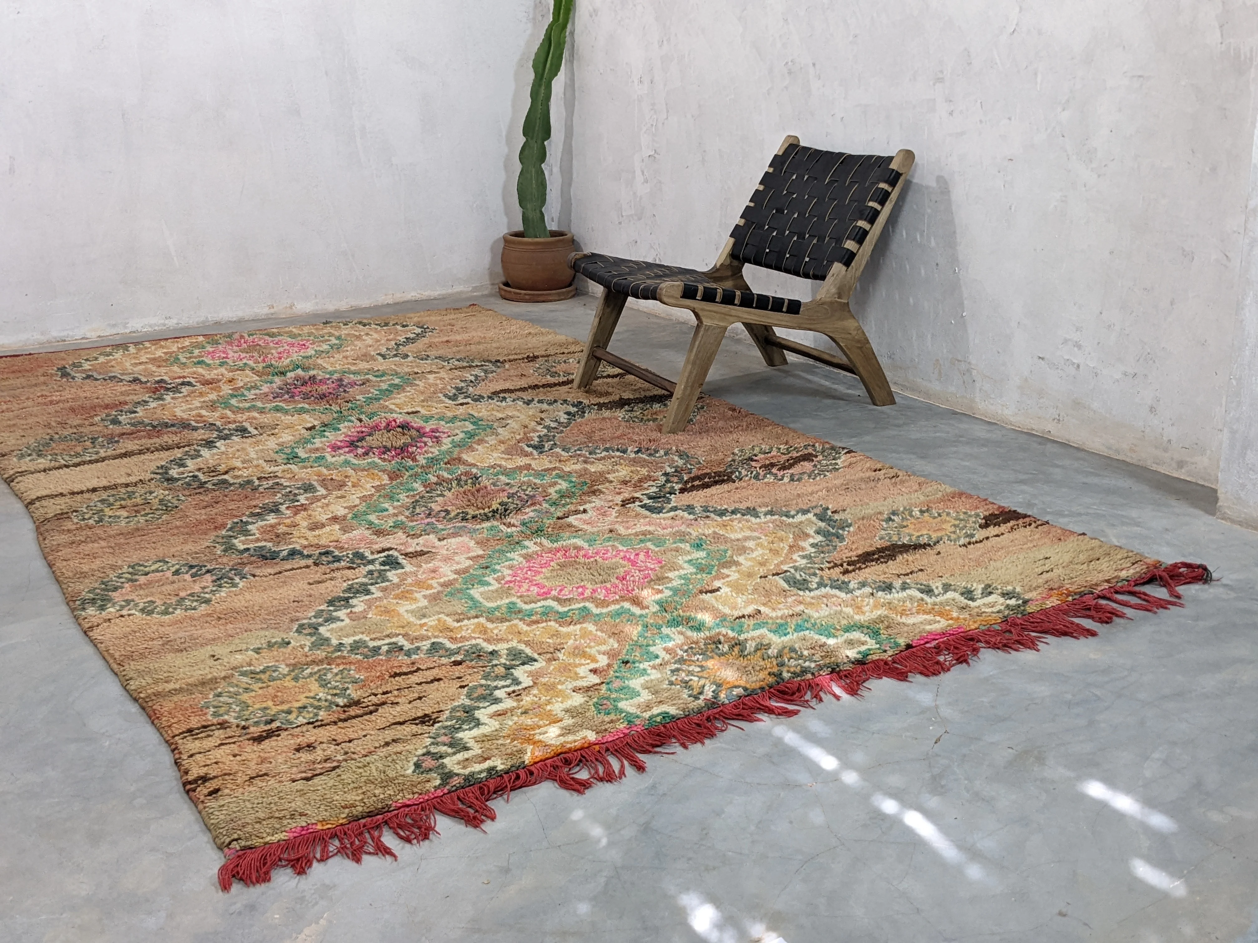 Vintage 1970s Handwoven Boujaad Rug, 335 x 170 cm || 10,99 x 5,58 feet, V-7503 - Image 8