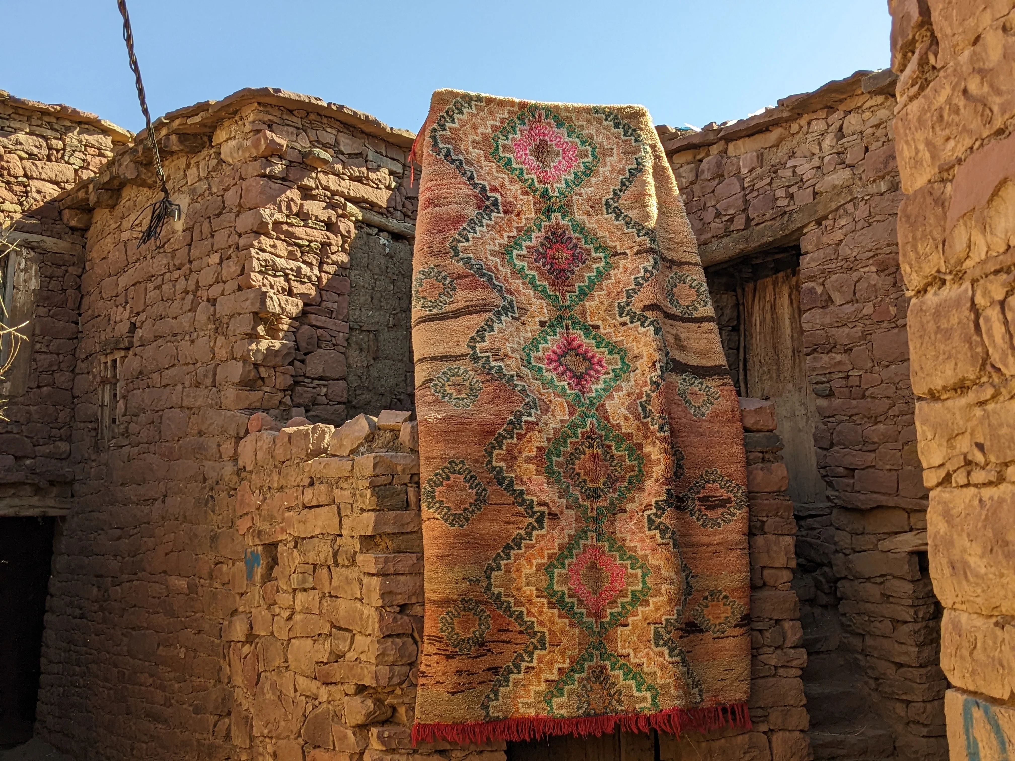 Vintage 1970s Handwoven Boujaad Rug, 335 x 170 cm || 10,99 x 5,58 feet, V-7503 - Image 9