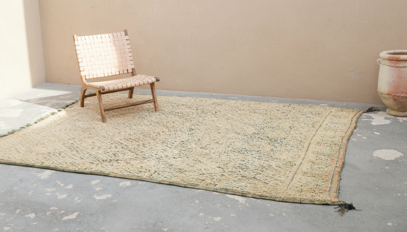 Vintage Beni M’Guild Rug 285×215 cm – Distressed Moroccan Berber Rug with Faded Tribal Patterns, GO-1006 - Image 5