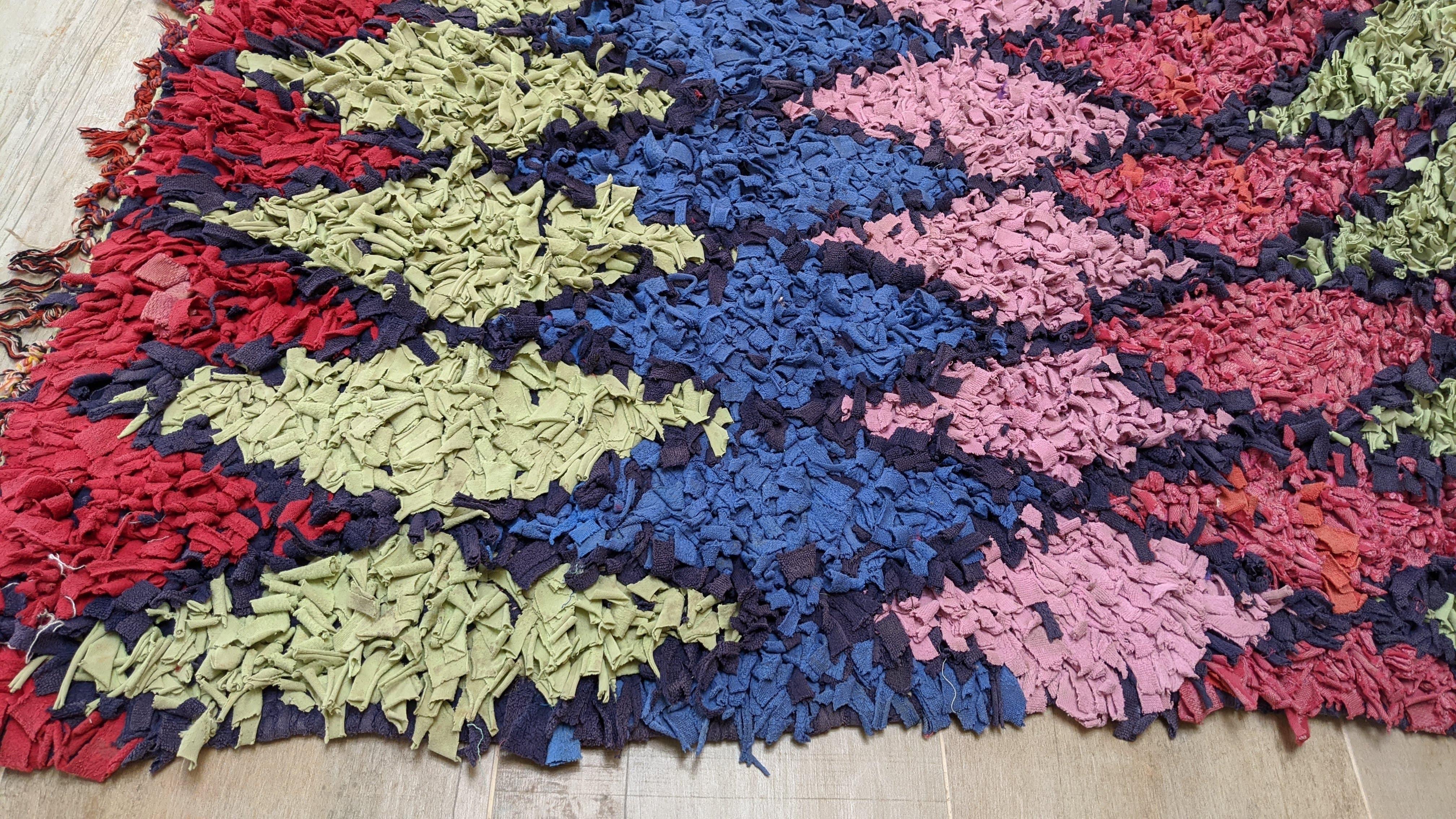 Vintage Boucherouite Rug - 150 x 88 cm || 4.92 x 2.89 feet - Image 3