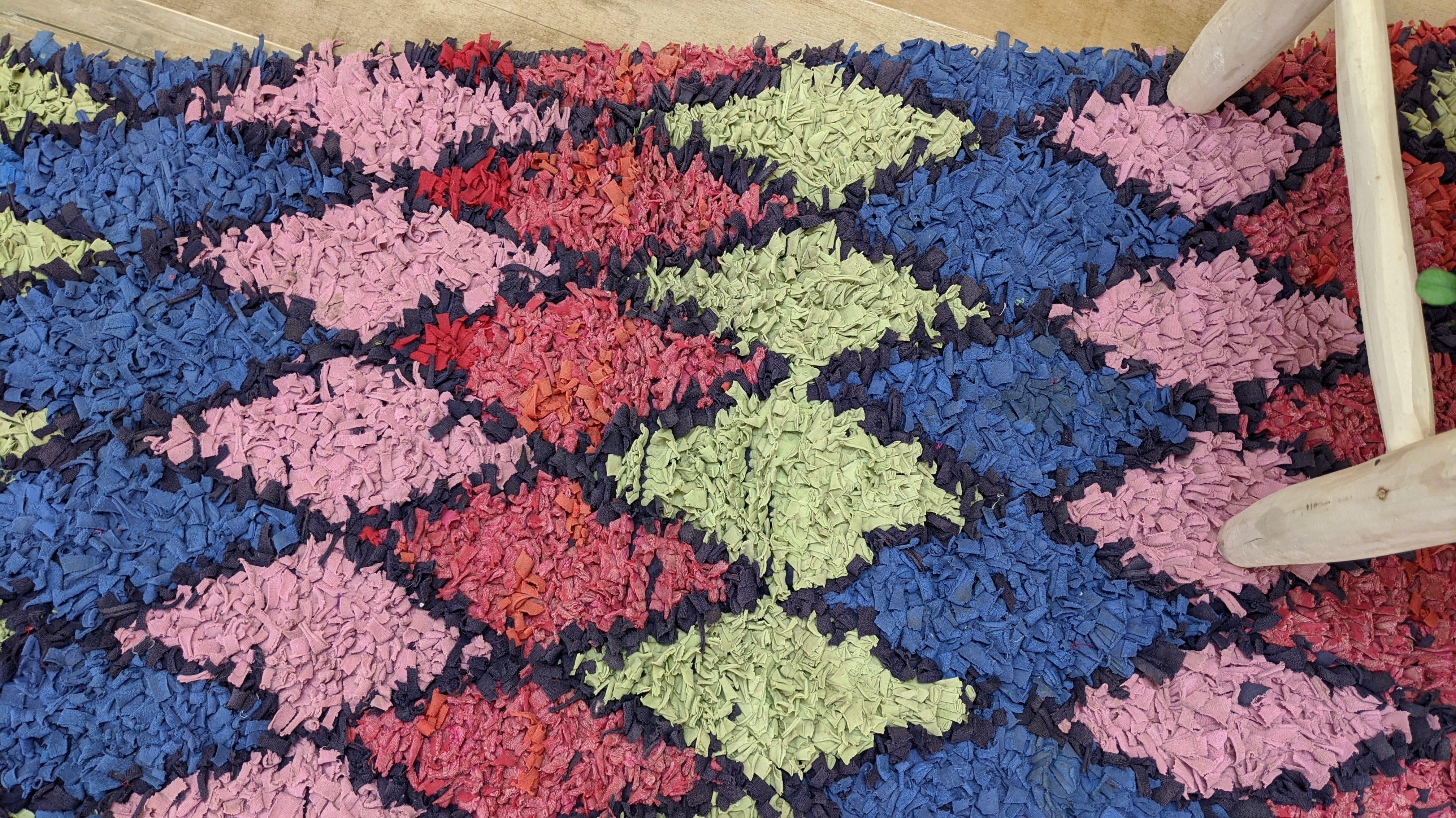 Vintage Boucherouite Rug - 150 x 88 cm || 4.92 x 2.89 feet - Image 5