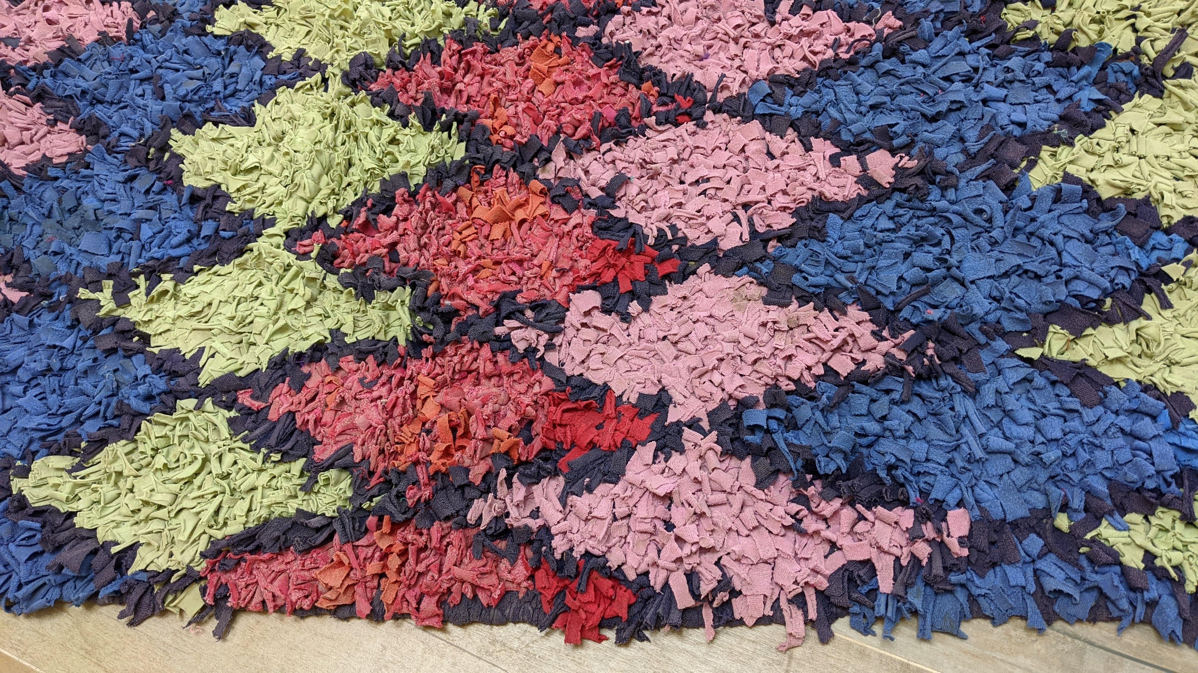 Vintage Boucherouite Rug - 150 x 88 cm || 4.92 x 2.89 feet - Image 7