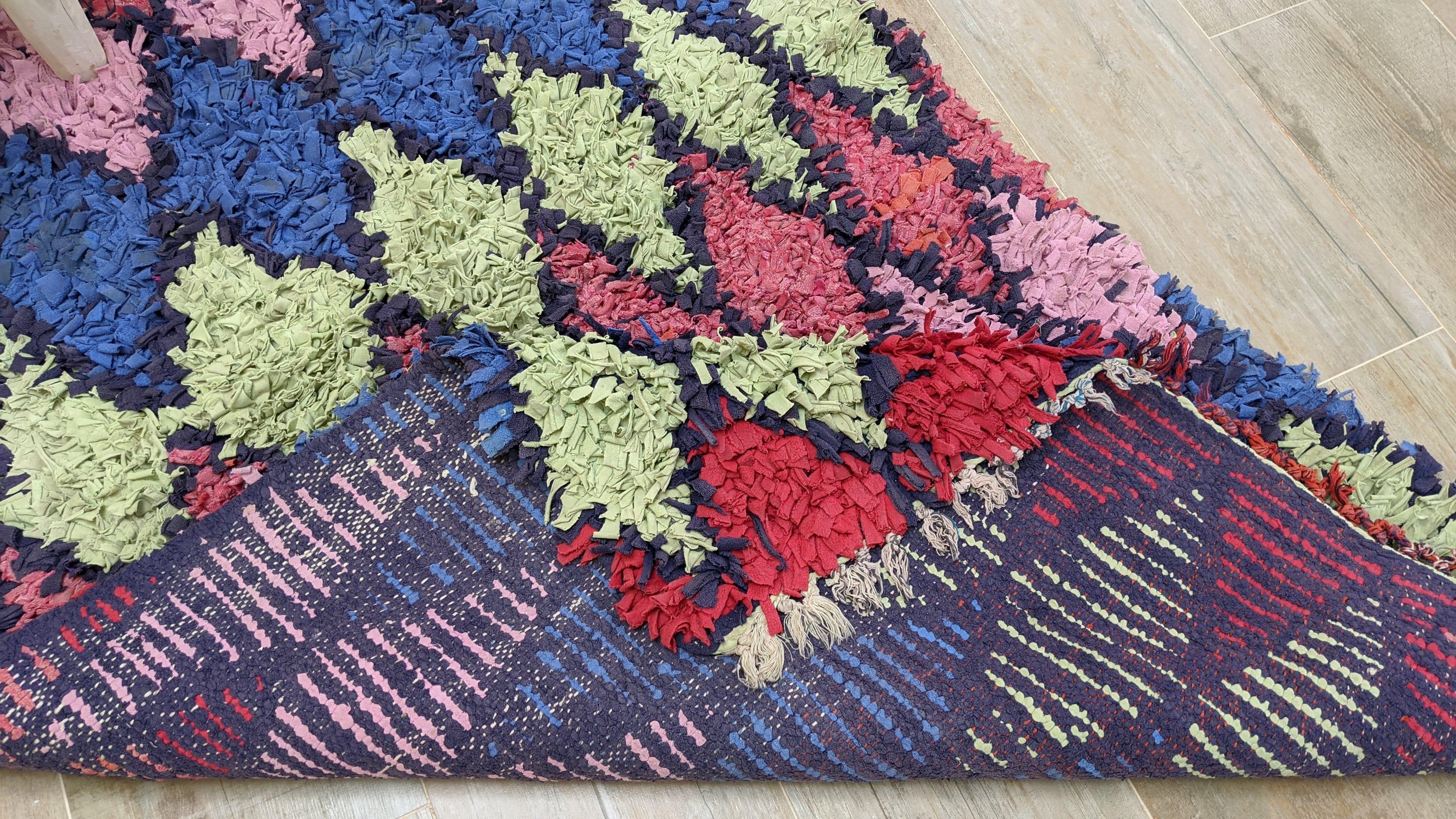 Vintage Boucherouite Rug - 150 x 88 cm || 4.92 x 2.89 feet - Image 9