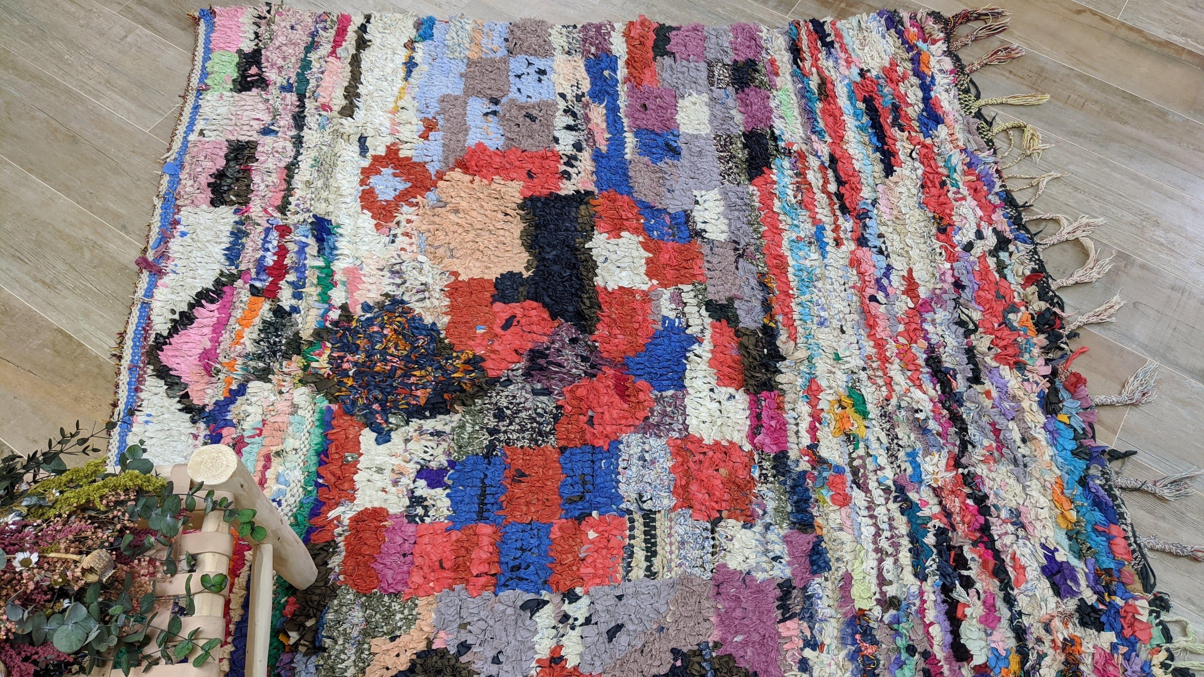 Vintage Boucherouite Rug - 160 x 160 cm || 5.25 x 5.25 feet - Image 10
