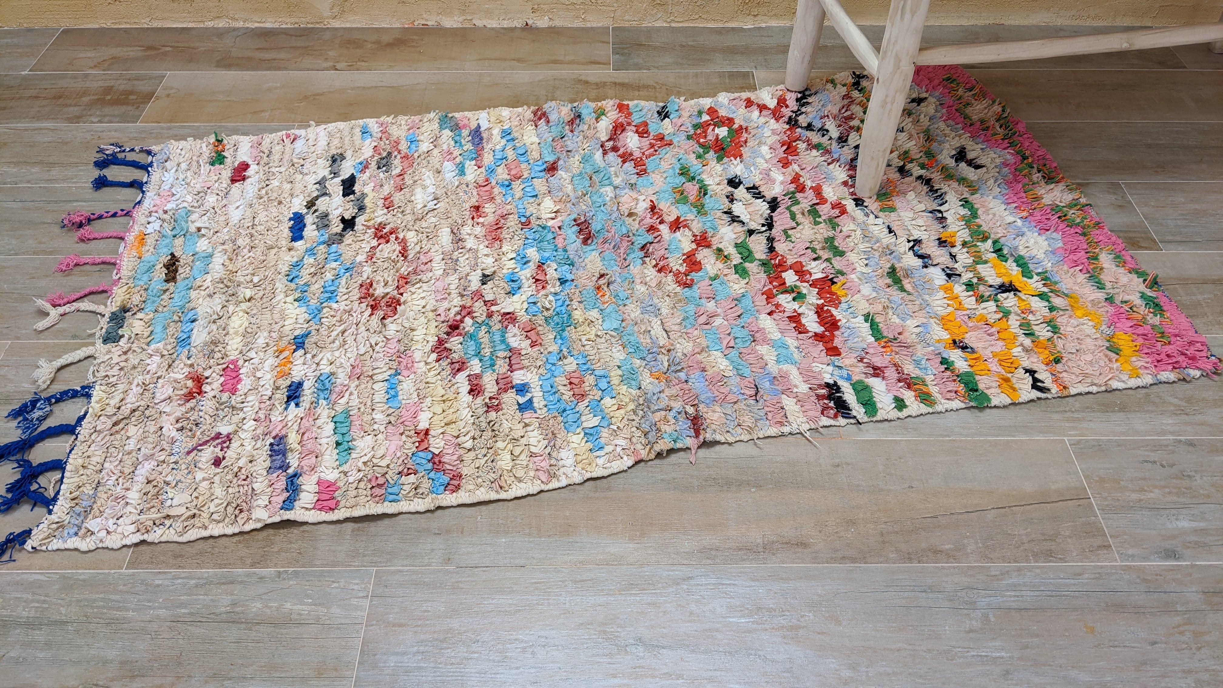 Vintage Boucherouite Rug - 160 x 95 cm || 5.25 x 3.12 feet - Image 4
