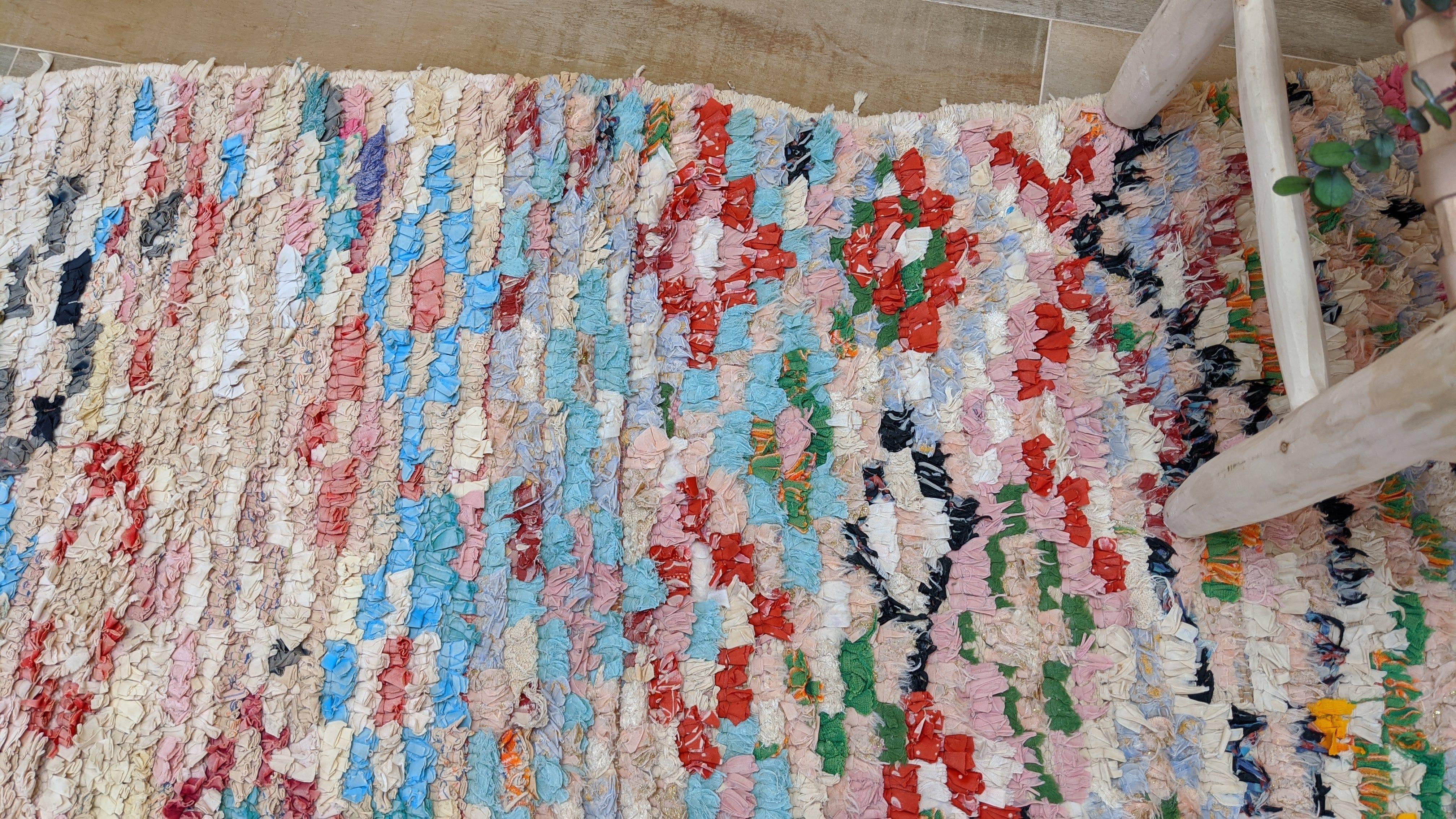 Vintage Boucherouite Rug - 160 x 95 cm || 5.25 x 3.12 feet - Image 5