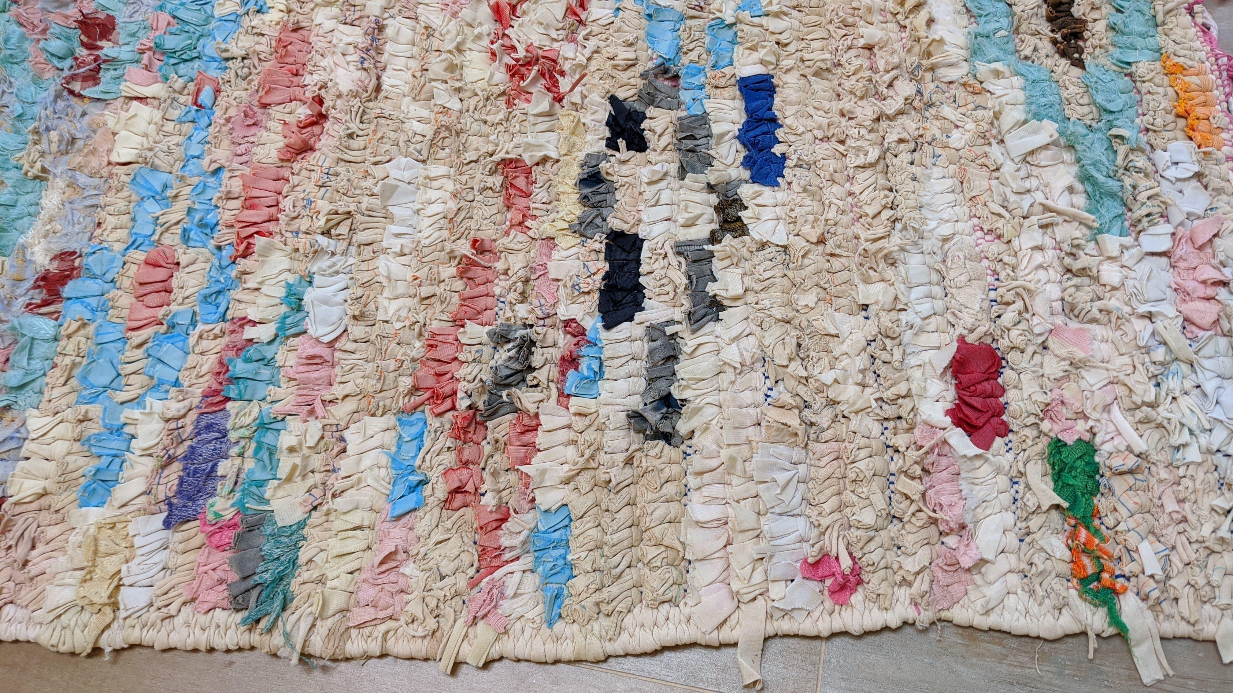 Vintage Boucherouite Rug - 160 x 95 cm || 5.25 x 3.12 feet - Image 7
