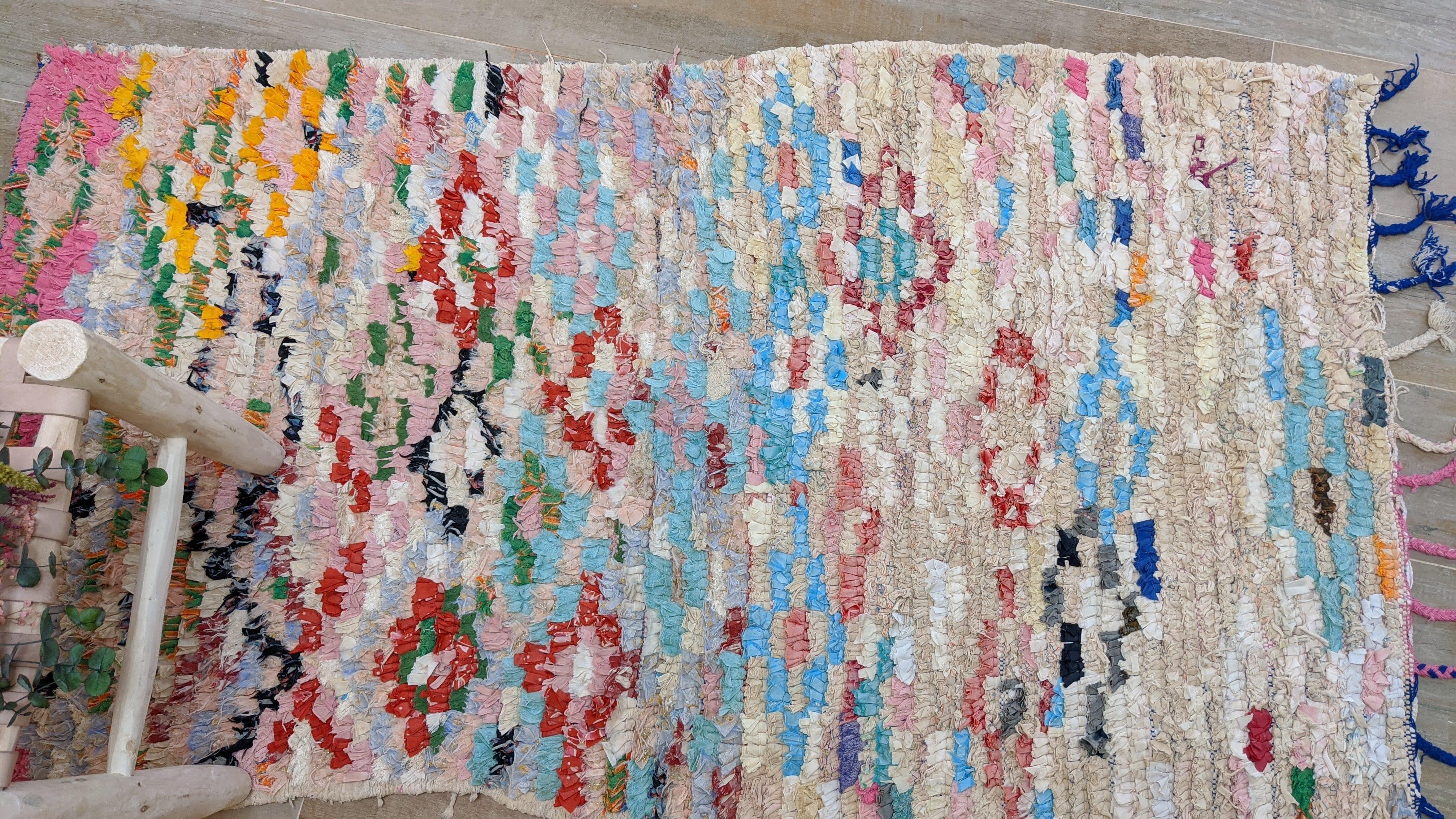 Vintage Boucherouite Rug - 160 x 95 cm || 5.25 x 3.12 feet - Image 8